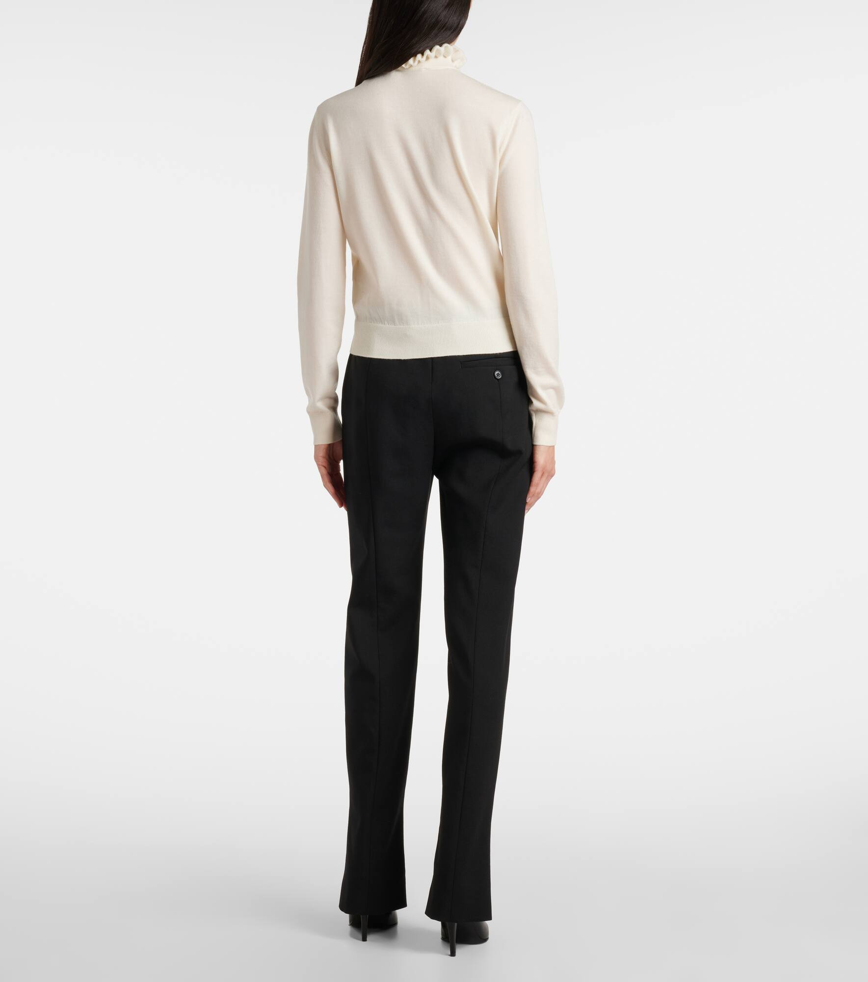 Scalloped wool-blend sweater - 3