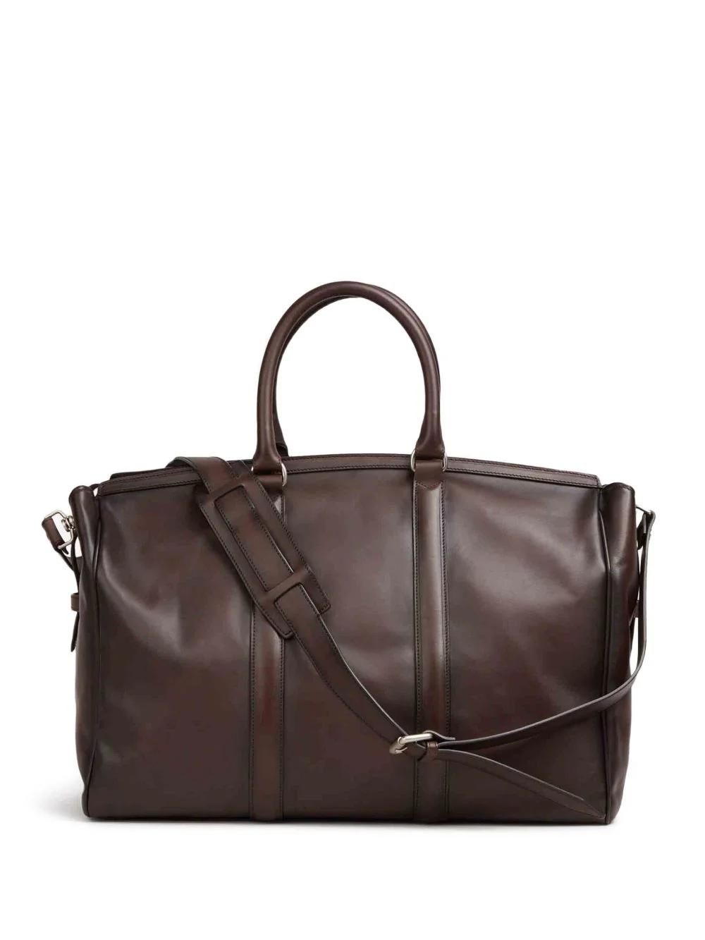 leather panelled tote bag - 1