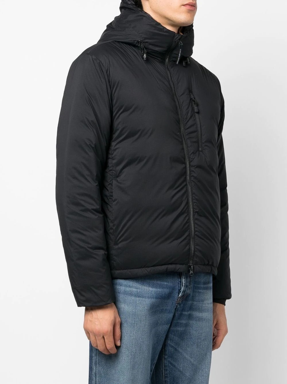 hooded feather-down padded jacket - 3