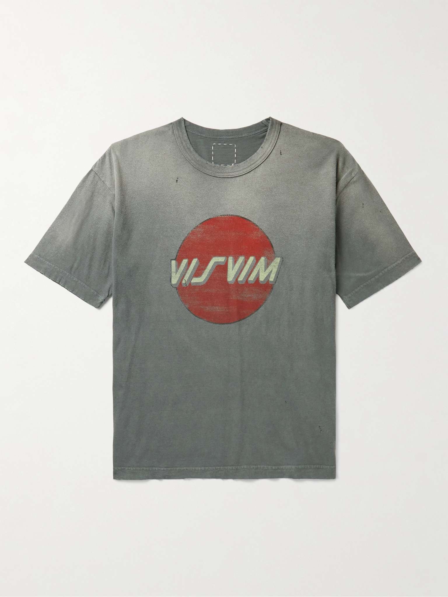 Distressed Printed Cotton-Jersey T-Shirt - 1