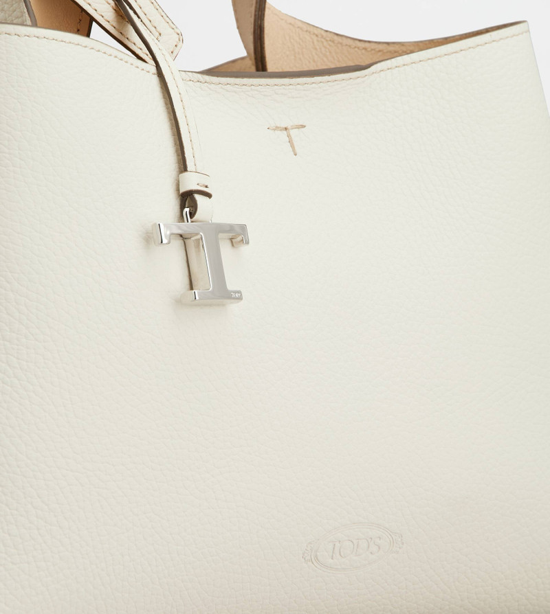 BAG IN LEATHER SMALL - WHITE, NATURAL 5