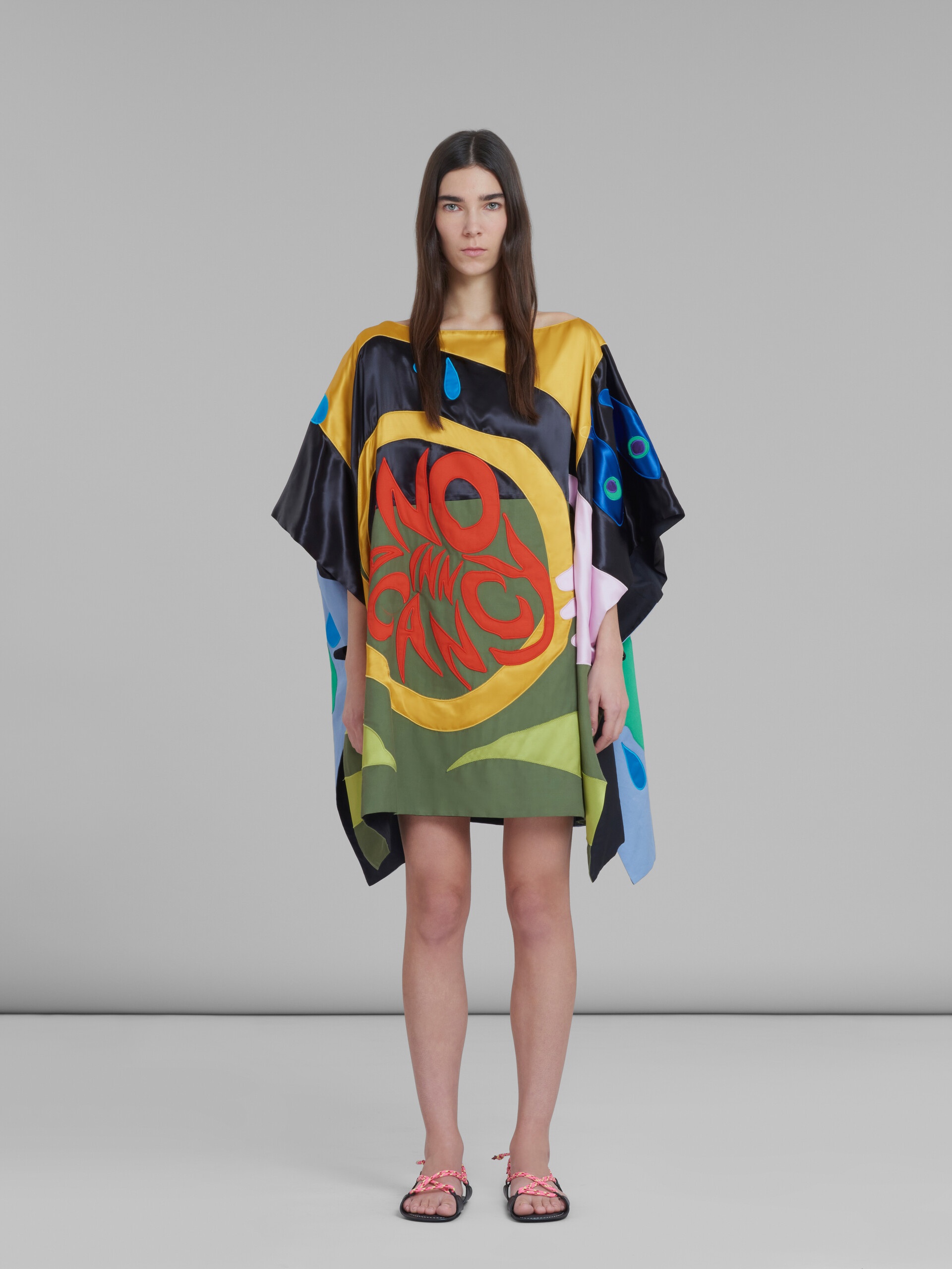 MARNI X NO VACANCY INN - CAPE TOP WITH MULTICOLOUR PATCHWORK MOTIFS - 2