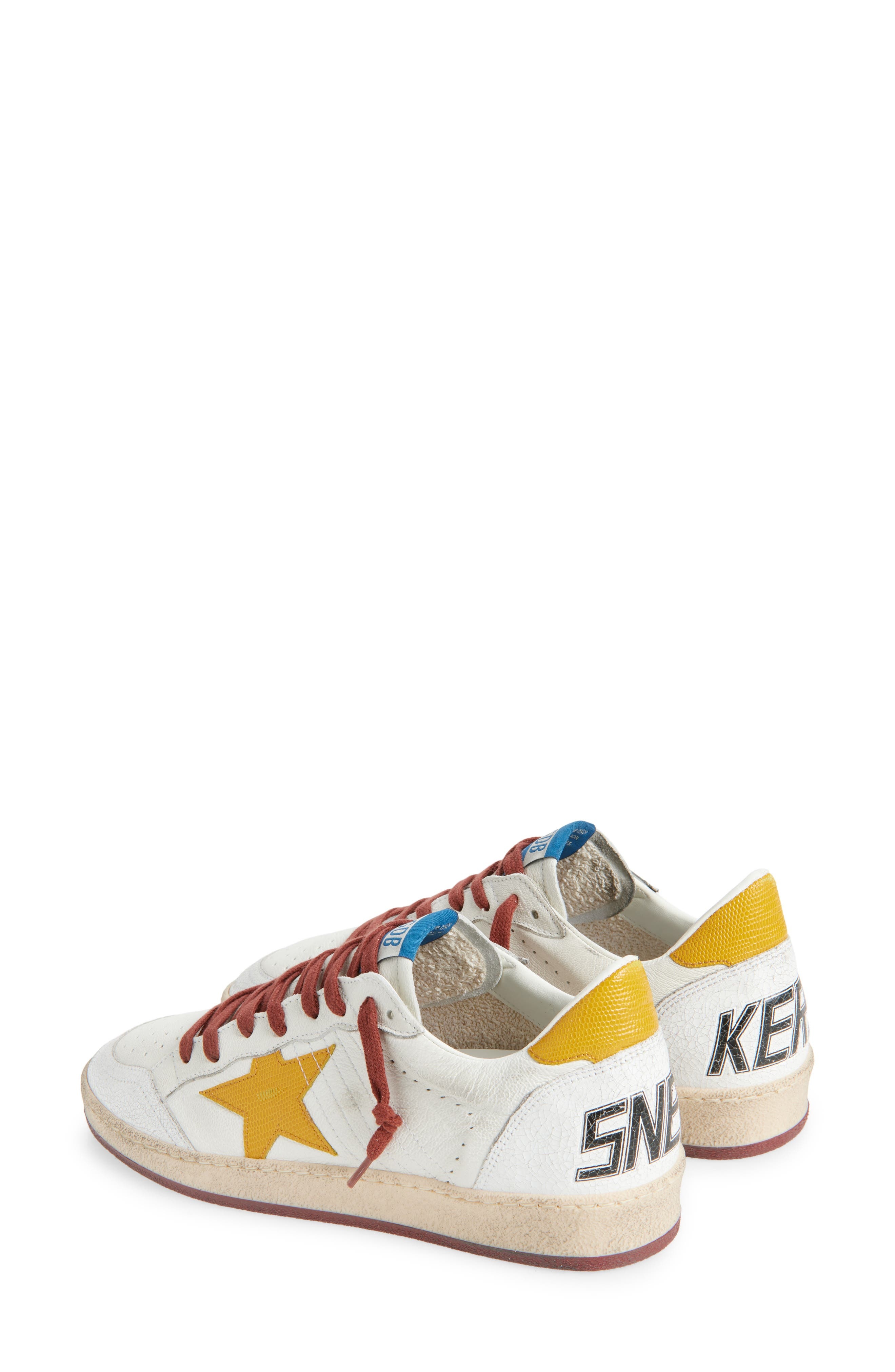 Golden Goose Ball Star Sneaker in White/Yellow at Nordstrom - 2