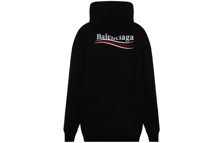 Balenciaga Political Campaign Medium Fit Hoodie 'Black' 578135TKVI91070 - 3