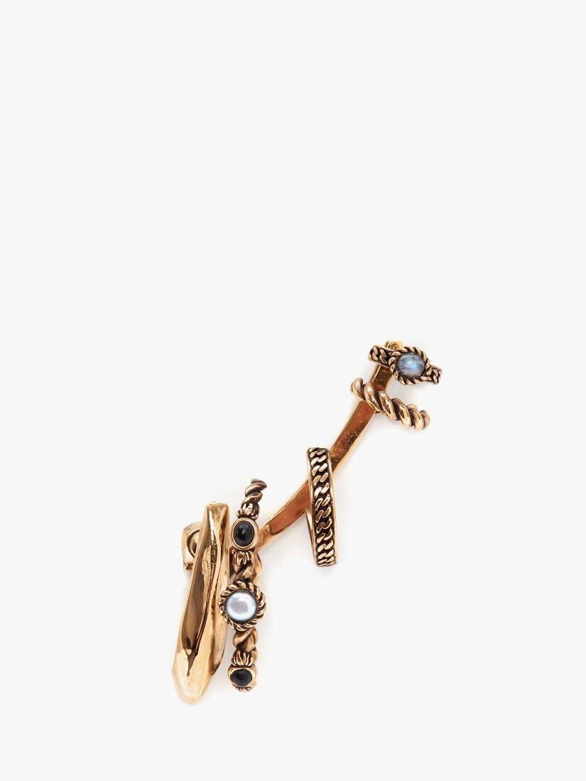 Marine Ear Cuff in Antique Gold - 1