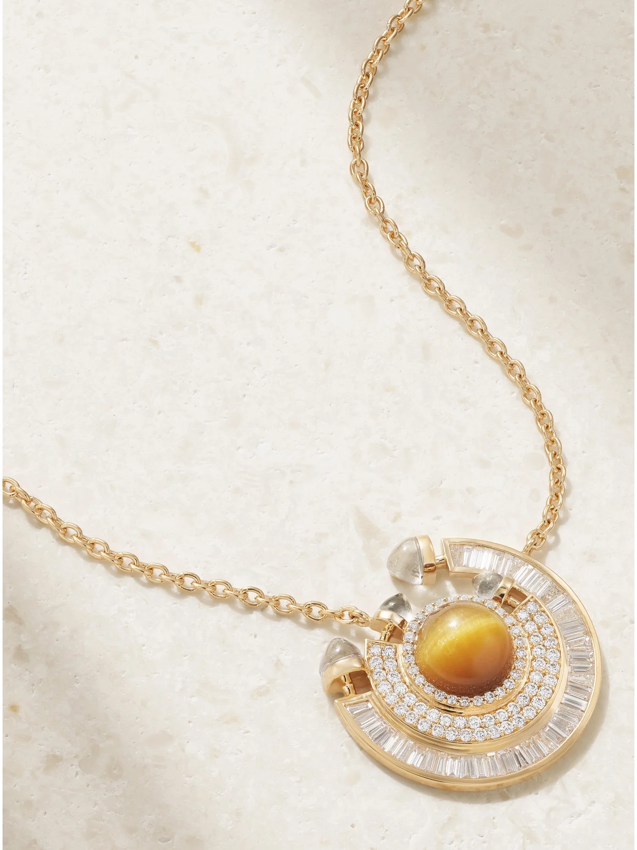 Chakra 18-karat Gold Multi-stone Necklace - 1