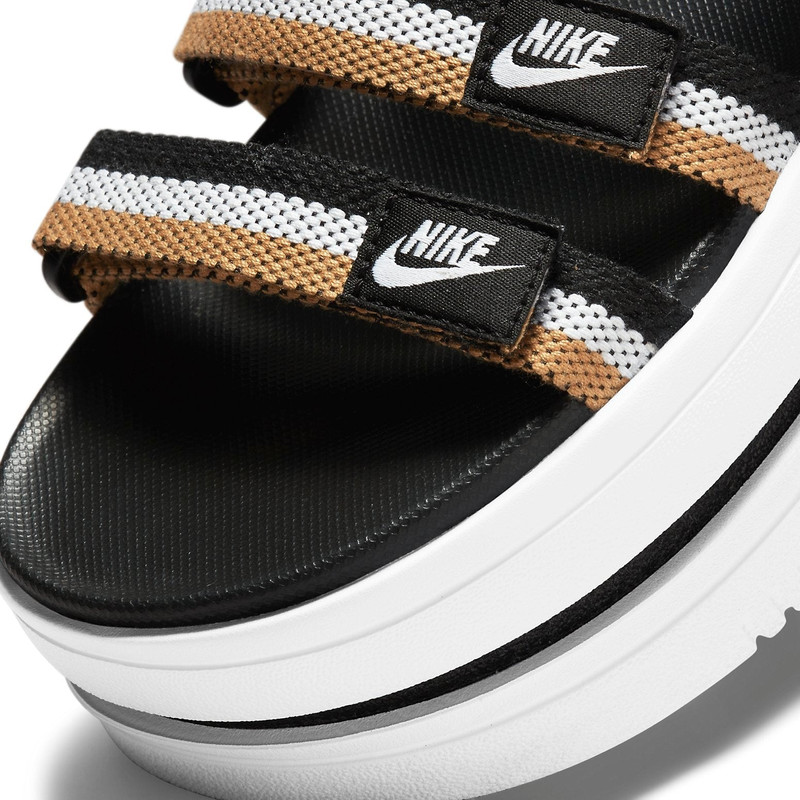 Nike (WMNS) Nike Icon Classic Sandal 'Black Metallic Gold' DH0224-002 outlook