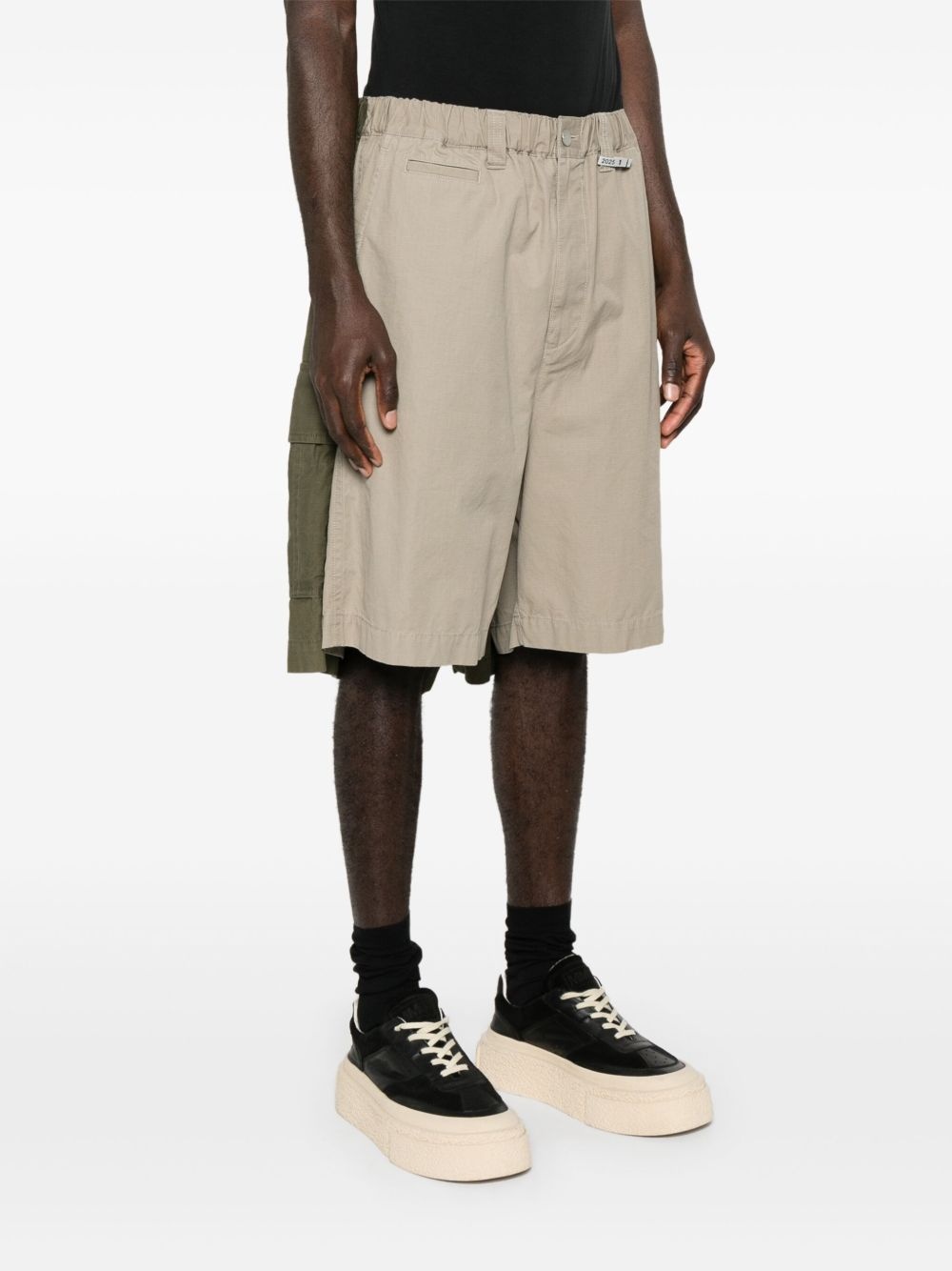 layered cargo shorts - 3