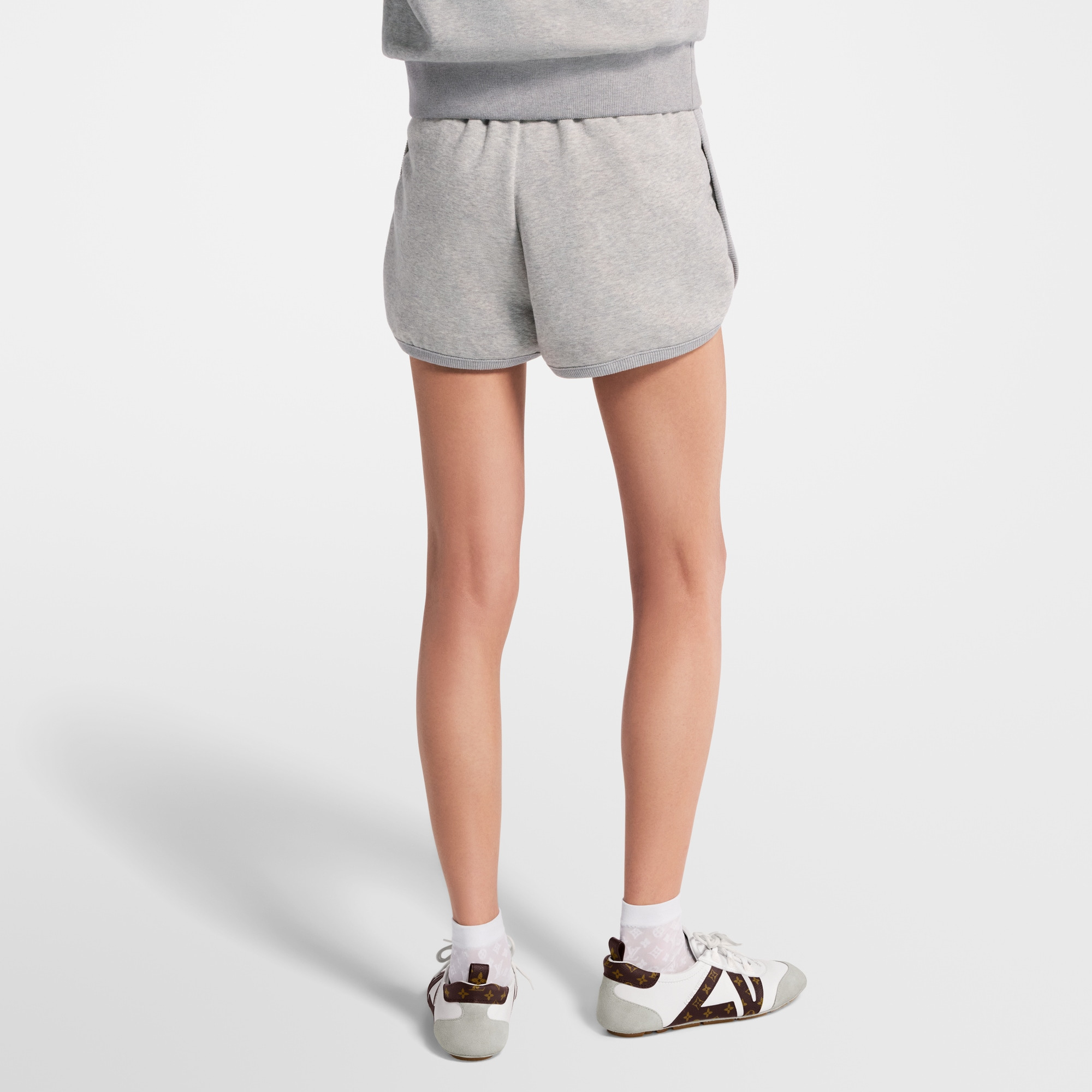 Leather Accent Jogging Shorts - 7