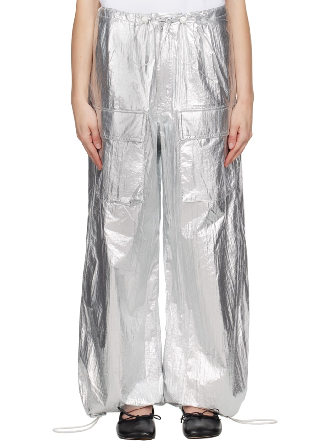 Silver Tyvek Trousers - 1