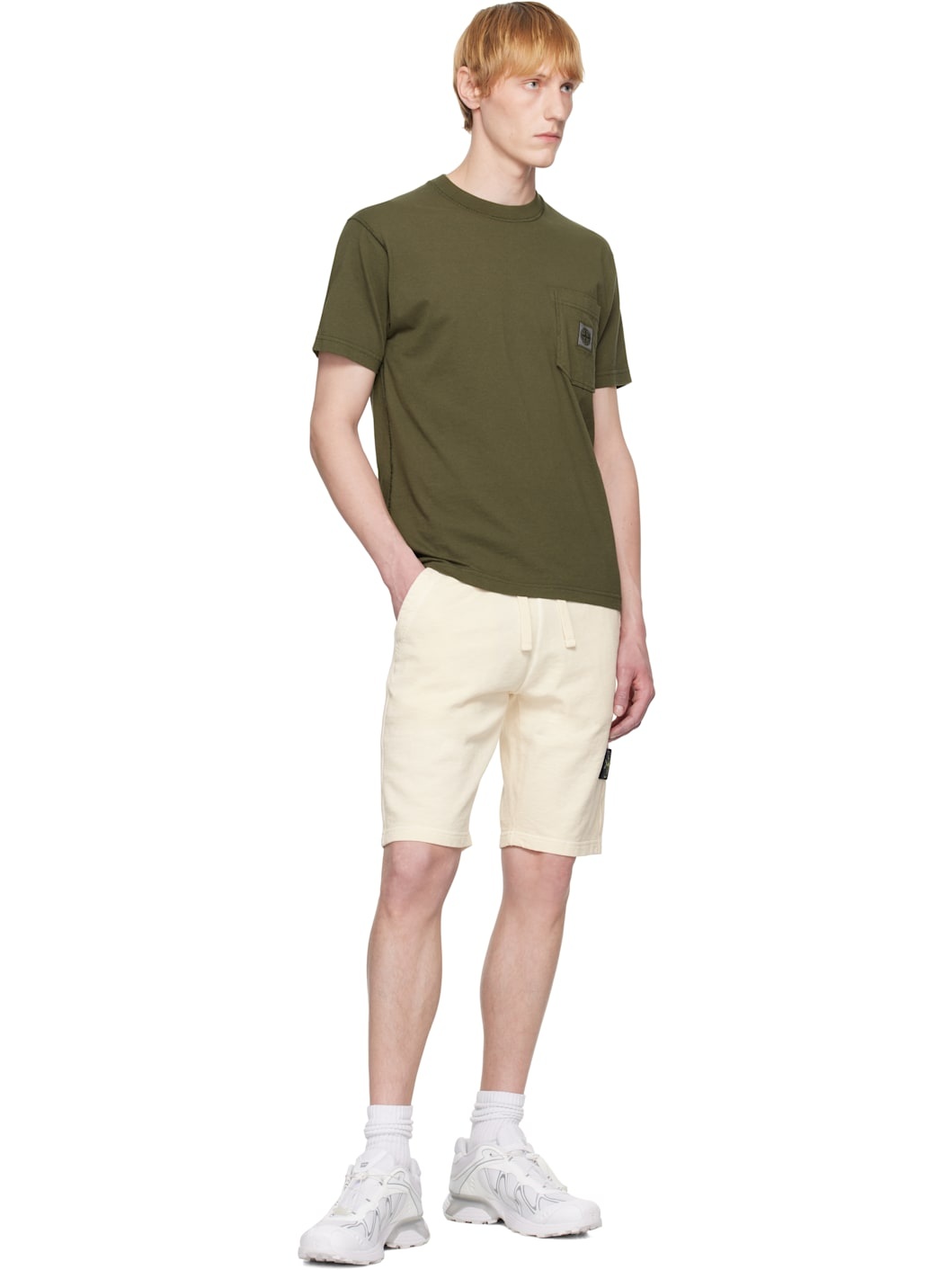 Off-White Malfilé Fleece 'Old' Effect Shorts - 5