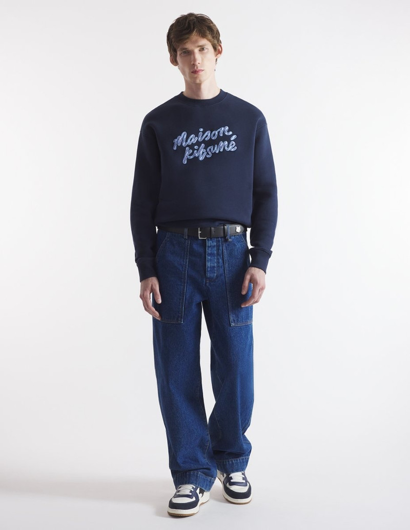 Maison Kitsuné MAISON KITSUNE HANDWRITING STRIPED COMFORT SWEATSHIRT outlook