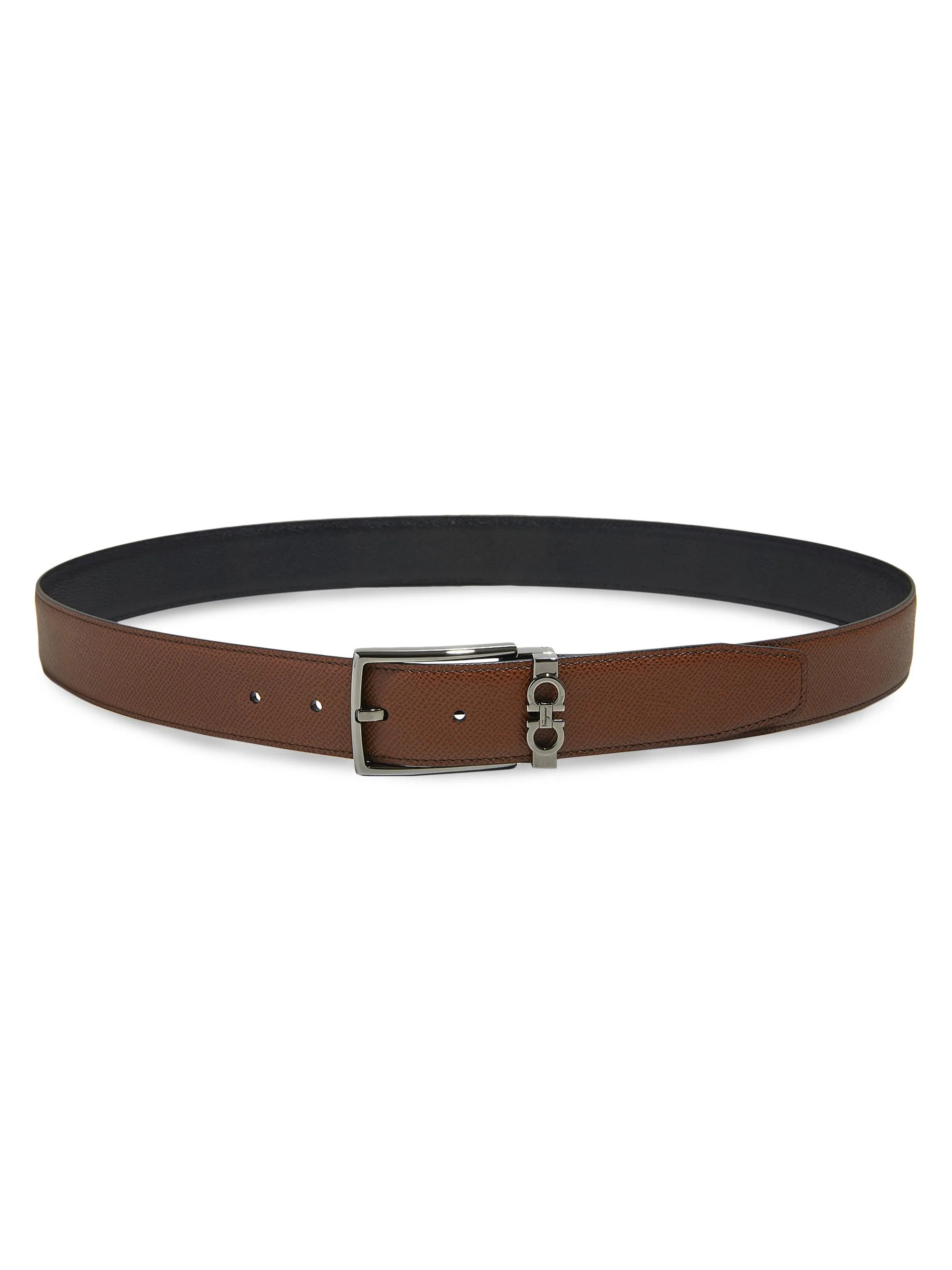 Men's Cut-to-Size Reversible Leather Belt - Radica Nero - 1