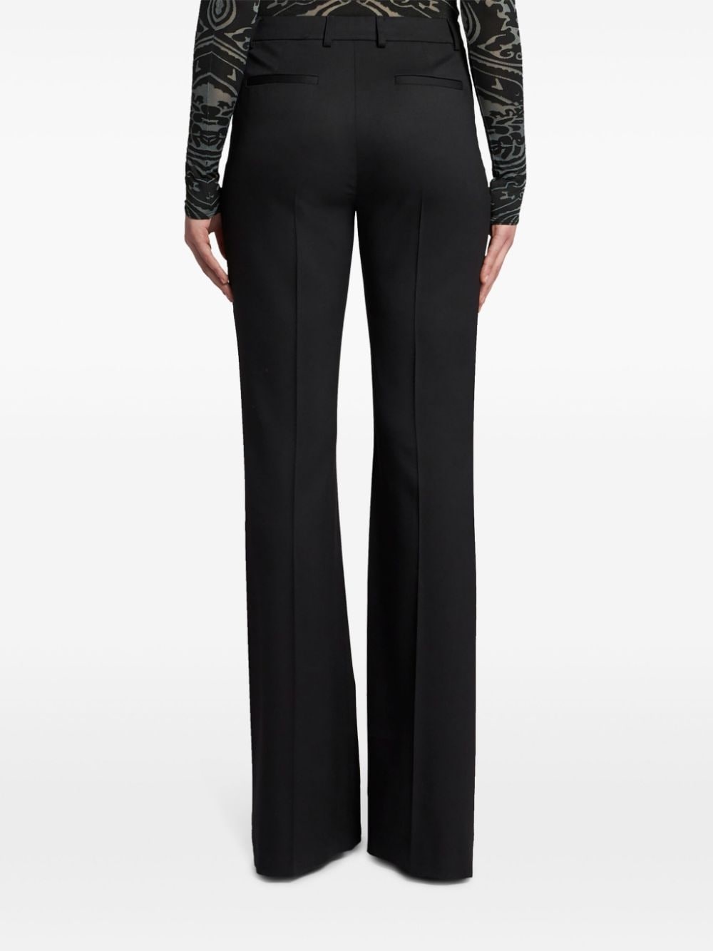 wool flared trousers - 4