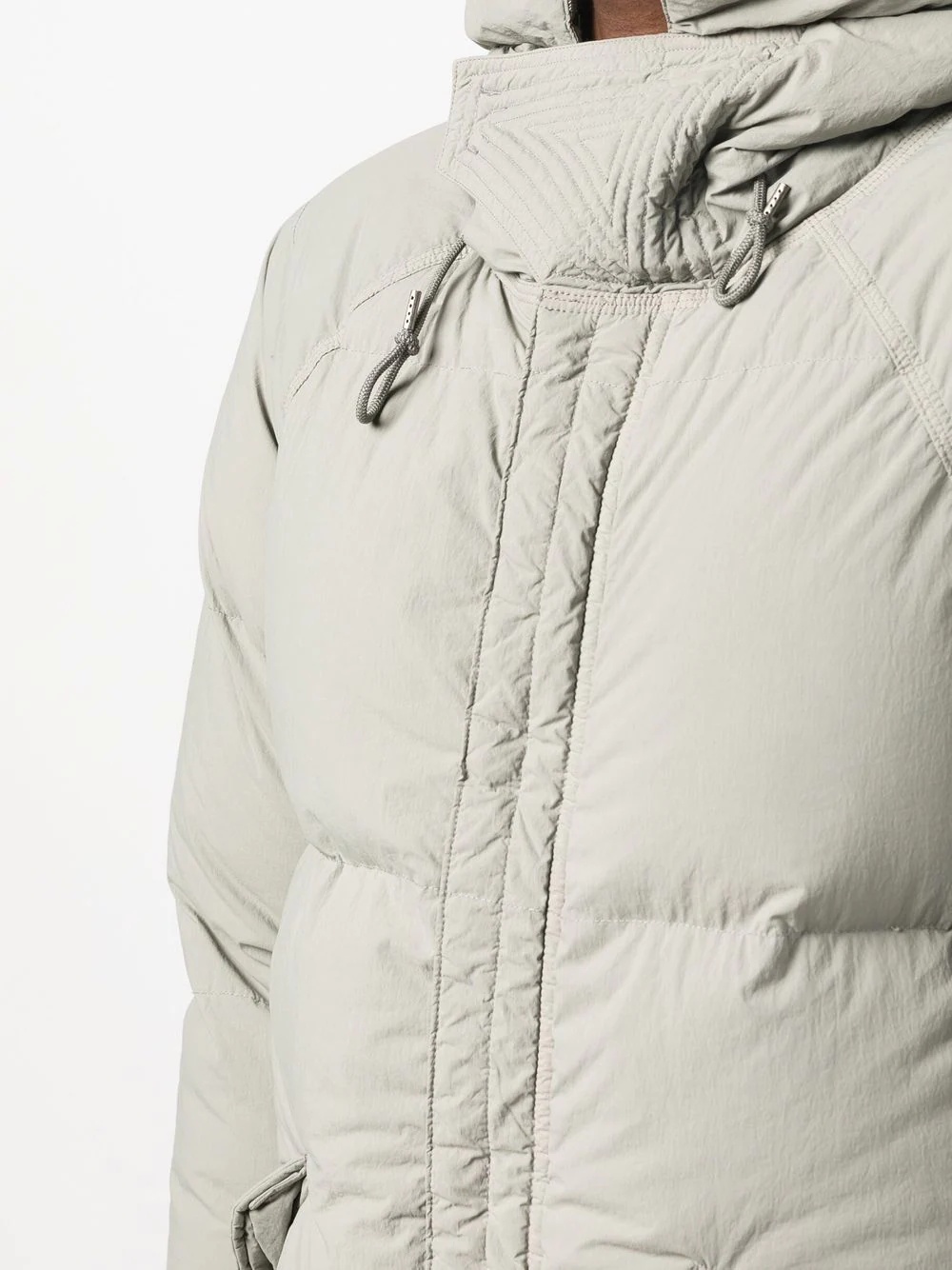 zip-up padded down jacket - 5