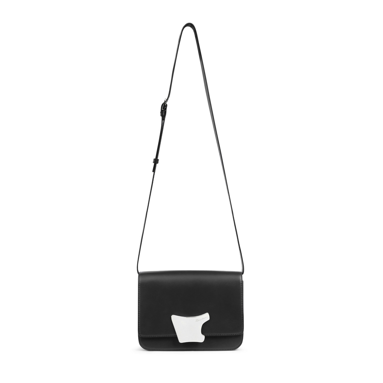 Black leather crossbody bag - 7