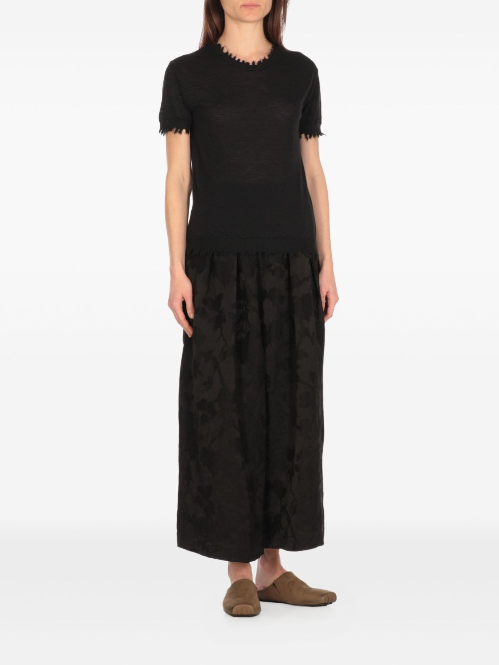 frayed-edge cashmere top - 2