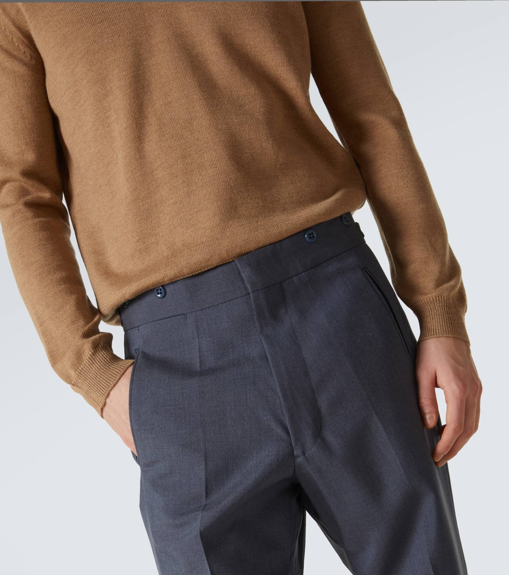 Mohair and silk straight pants - 5