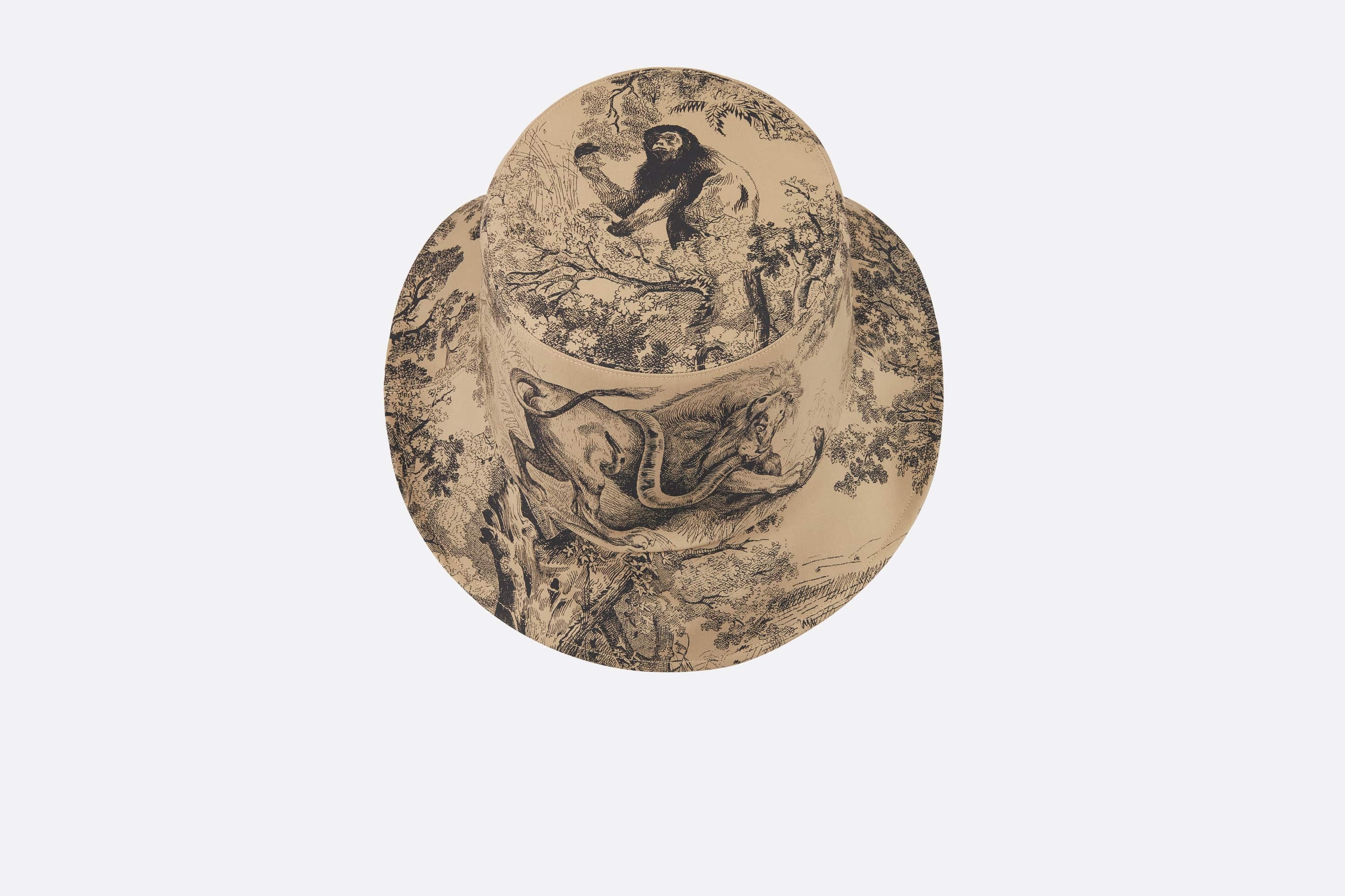 Reversible Teddy-D Toile de Jouy Small Brim Bucket Hat - 5