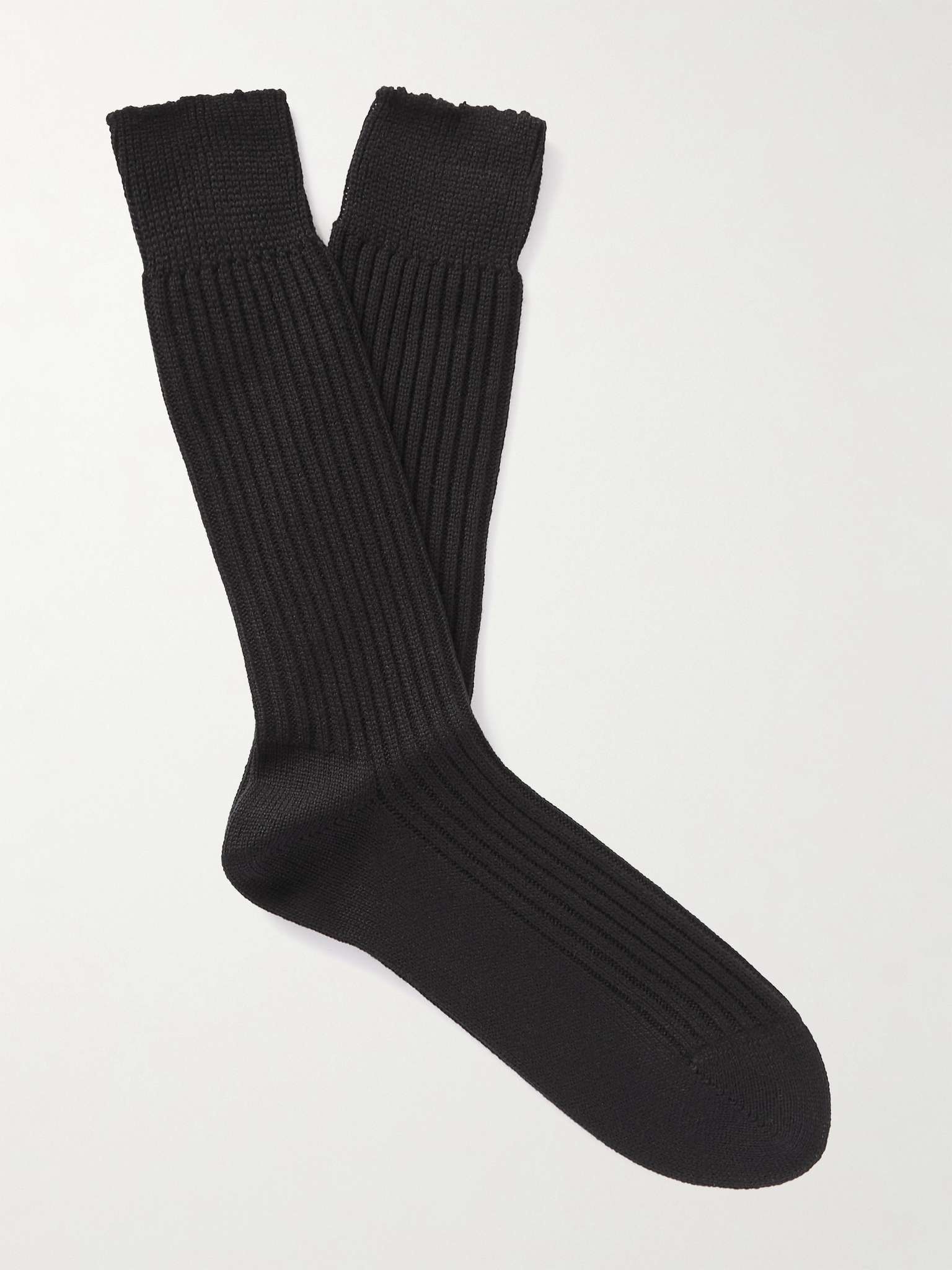 Ribbed Cotton Socks - 1