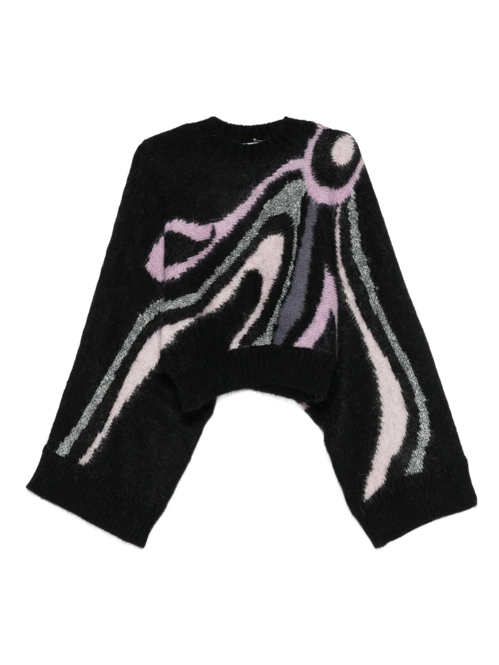 Aline graphic-print crew-neck sweater - 1
