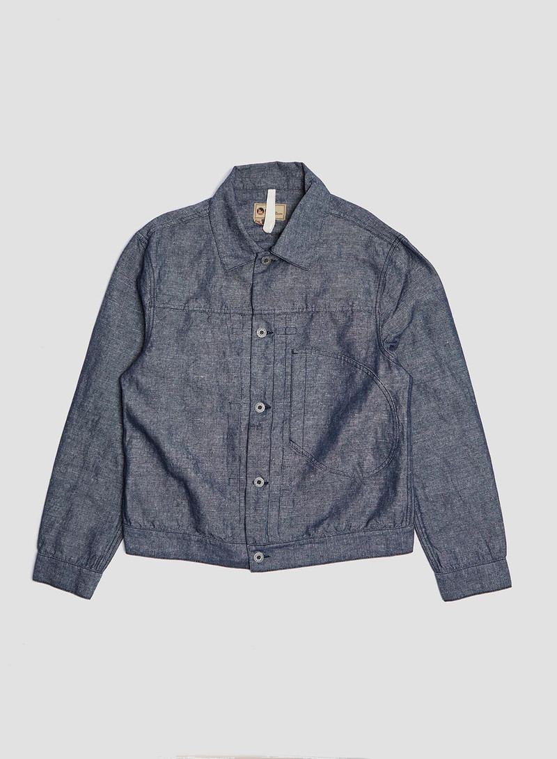 Japanese Type 1 Jacket Cotton Linen in Navy 1