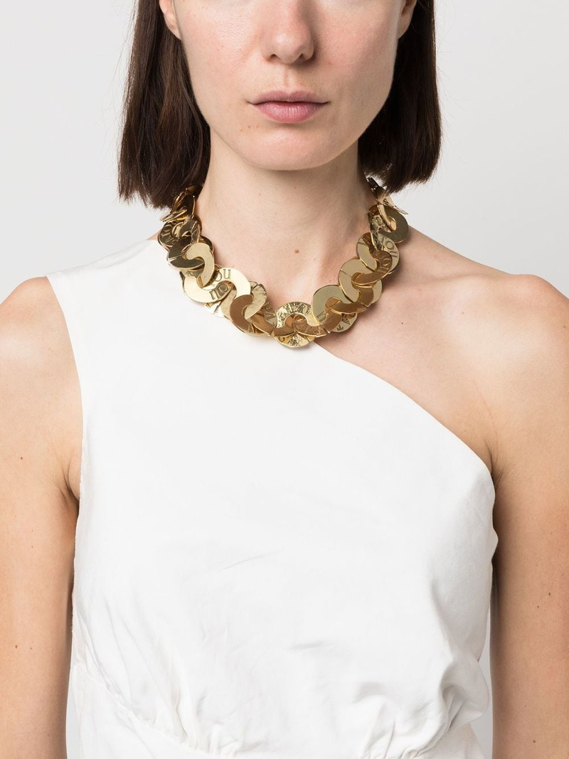 PATOU logo-engraved coin necklace outlook