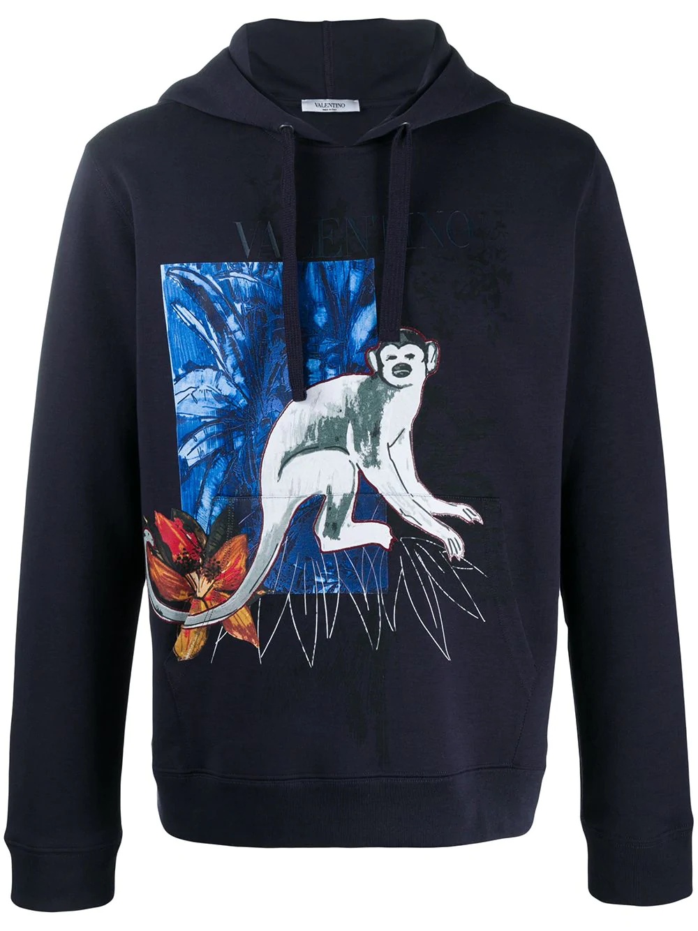 Mural Jungle-print hoodie - 1