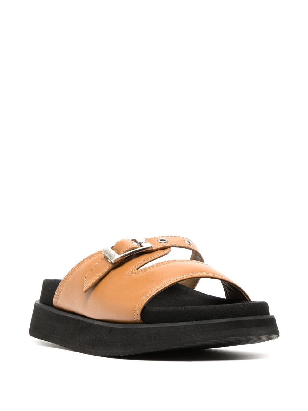 buckle-fastening leather sandals - 2