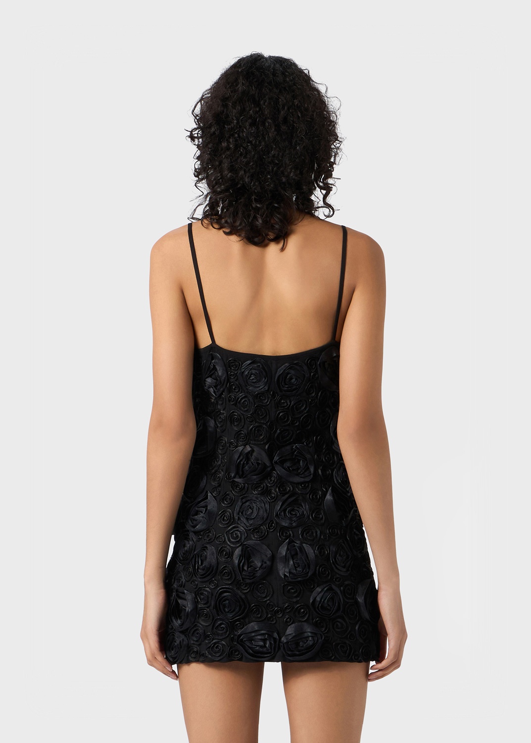 SLIP DRESS WITH 3D EMBROIDERY ROSES - 4