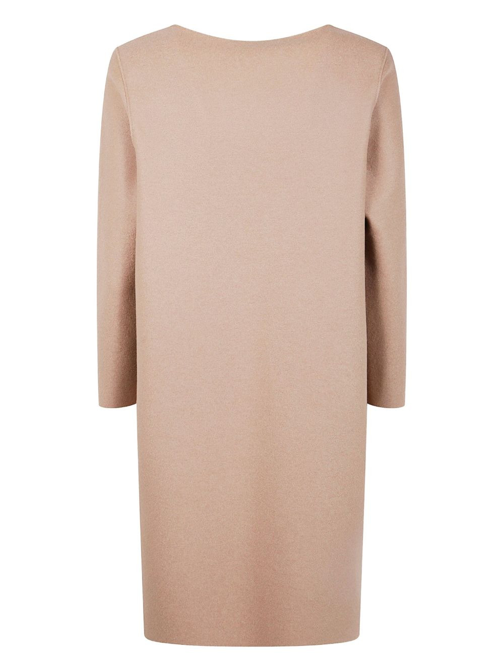 patch-pocket wool midi dress - 2