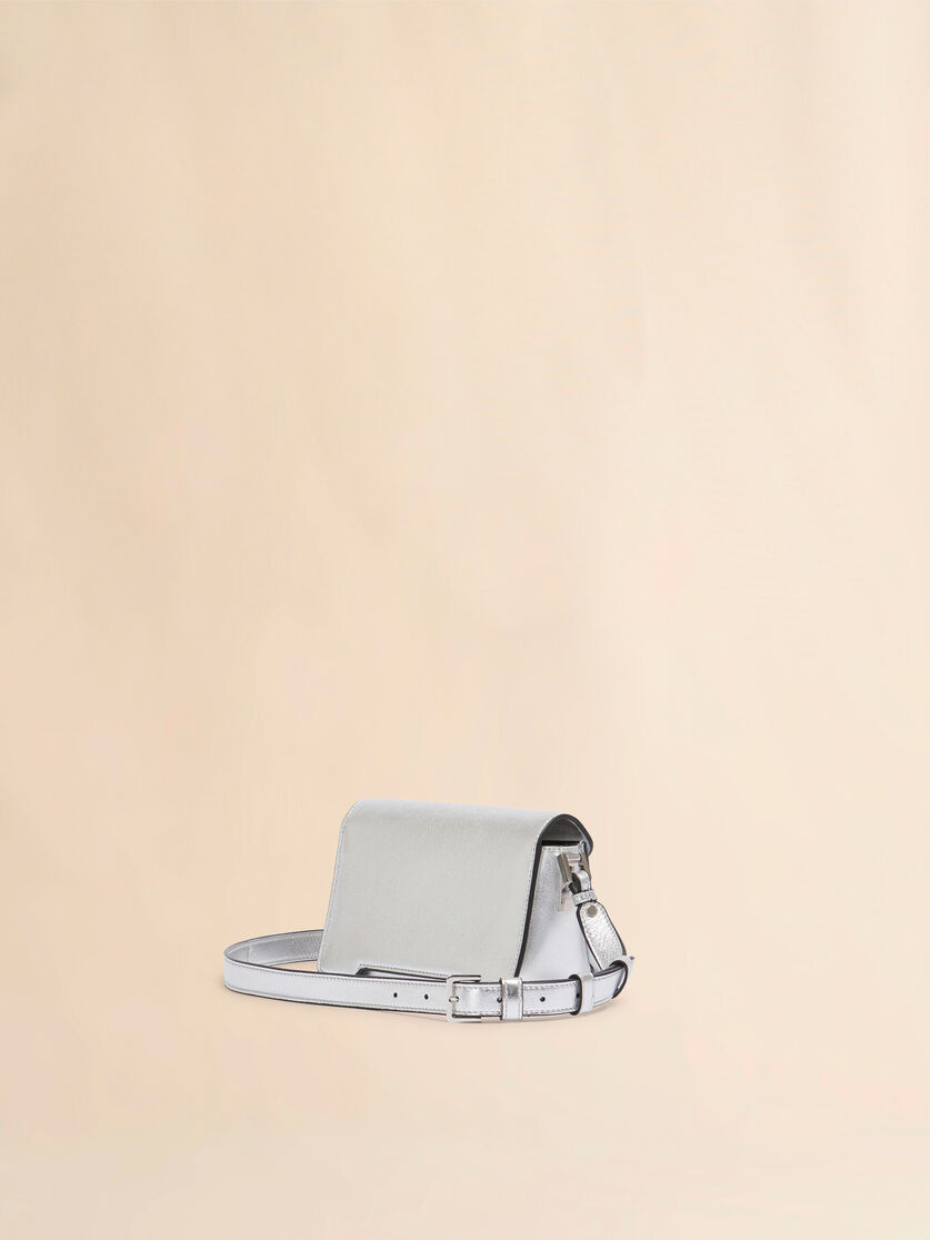SILVER LEATHER TRUNKAROO MINI SHOULDER BAG - 3