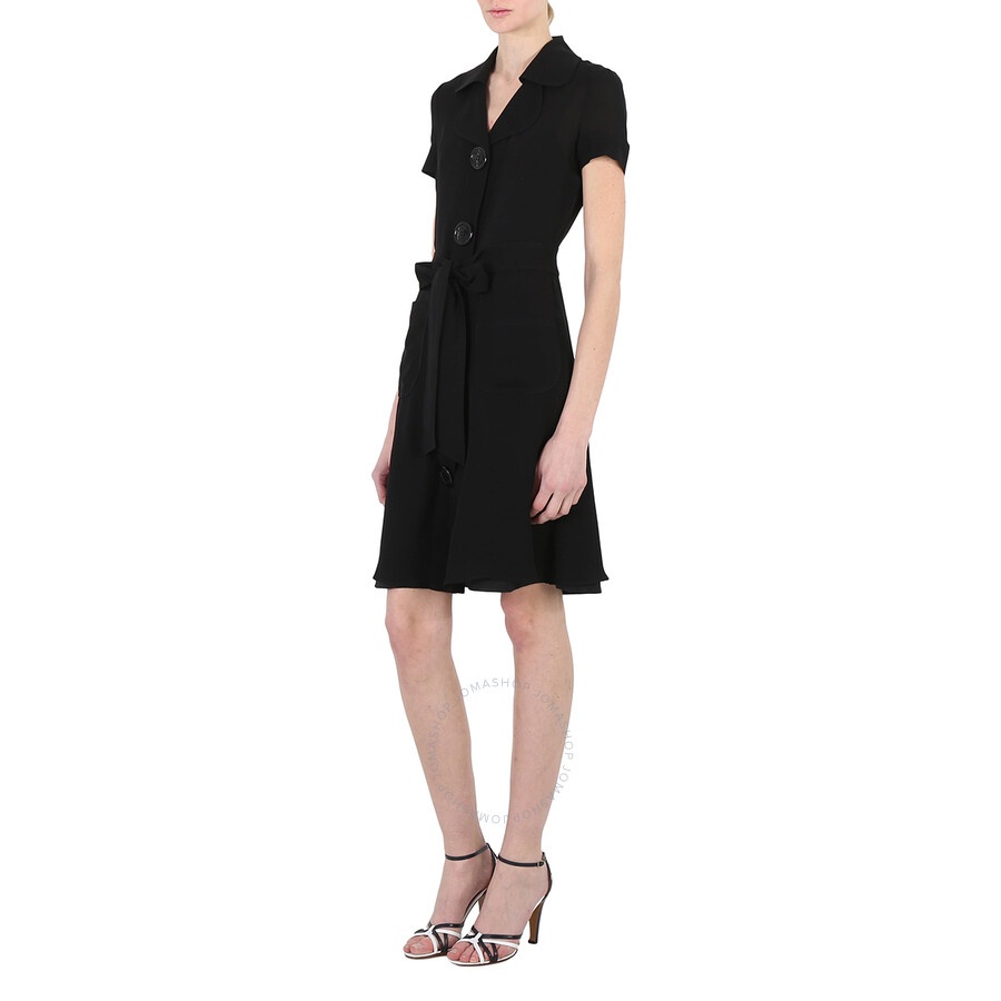Moschino Ladies Black Short-Sleeved Mini Shirt Dress - 4
