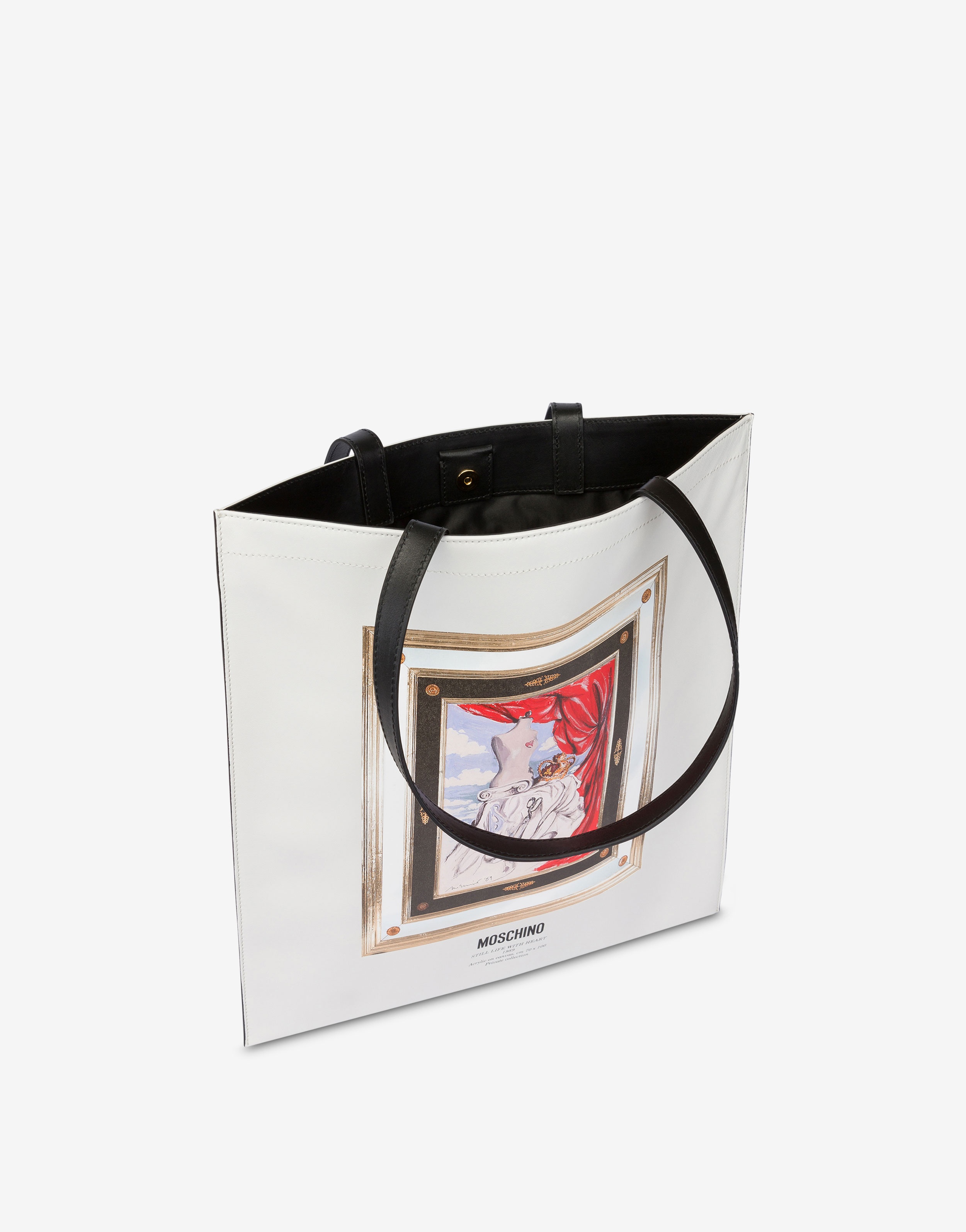 NAPPA LEATHER SHOPPER WITH PRINT - 3
