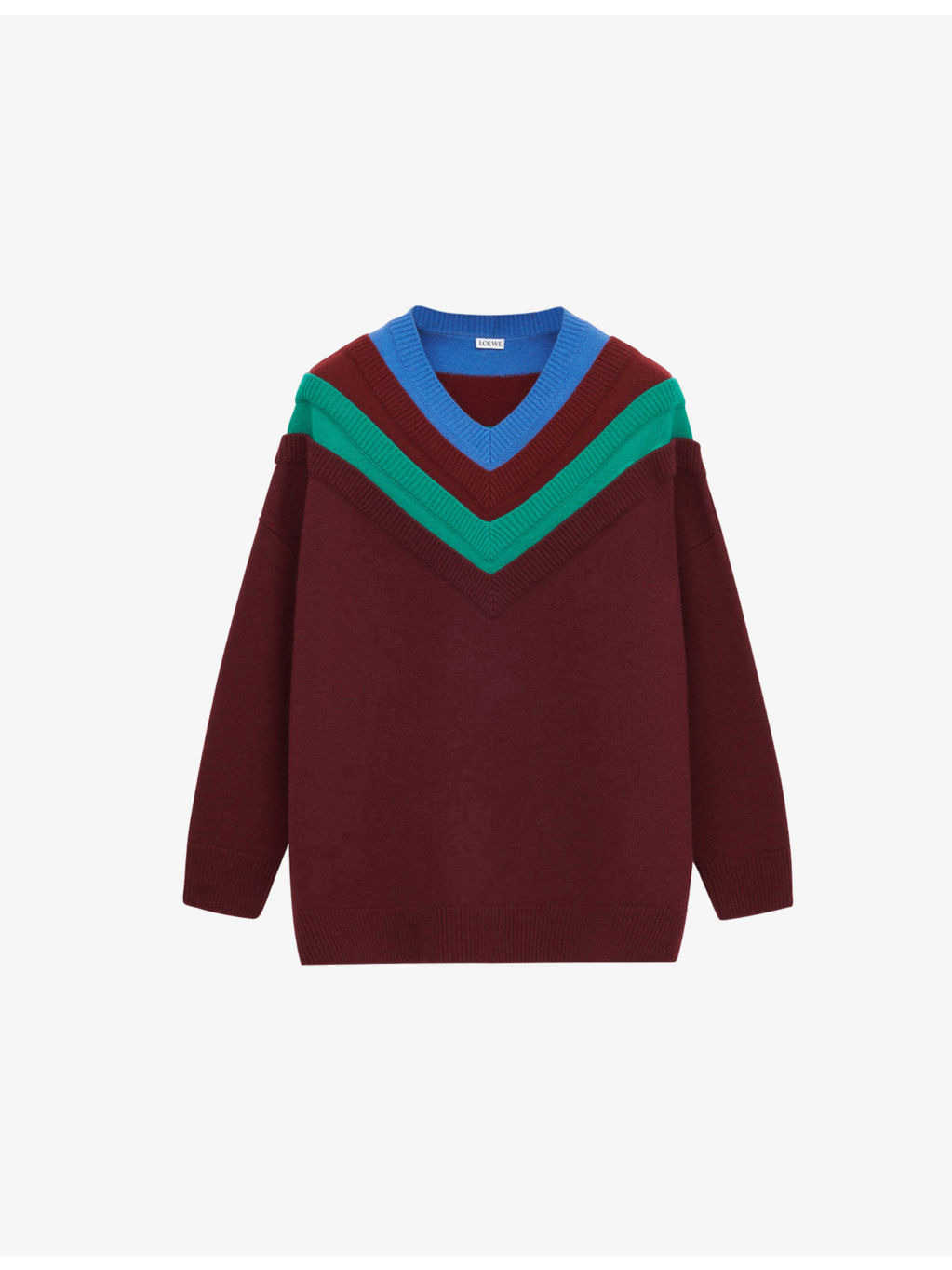 Trompe l’œil V-Neck Wool Jumper - 1