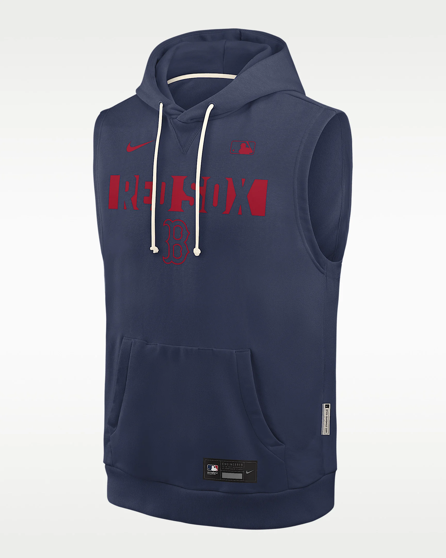 Boston Red Sox Authentic Collection Standard Issue Men's Nike Dri-FIT MLB Sleeveless Pullover Hoodie - 1