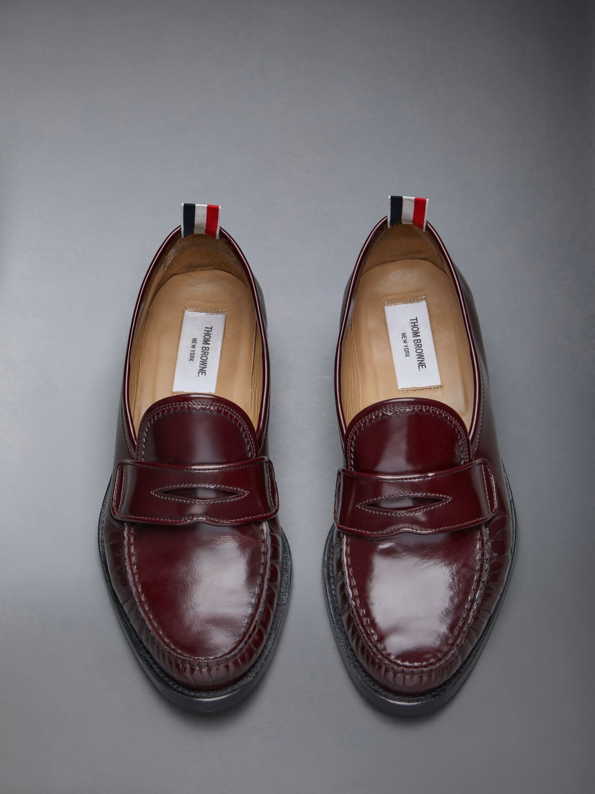 Thom Browne Spazzolato Pleated Varsity Loafer | REVERSIBLE
