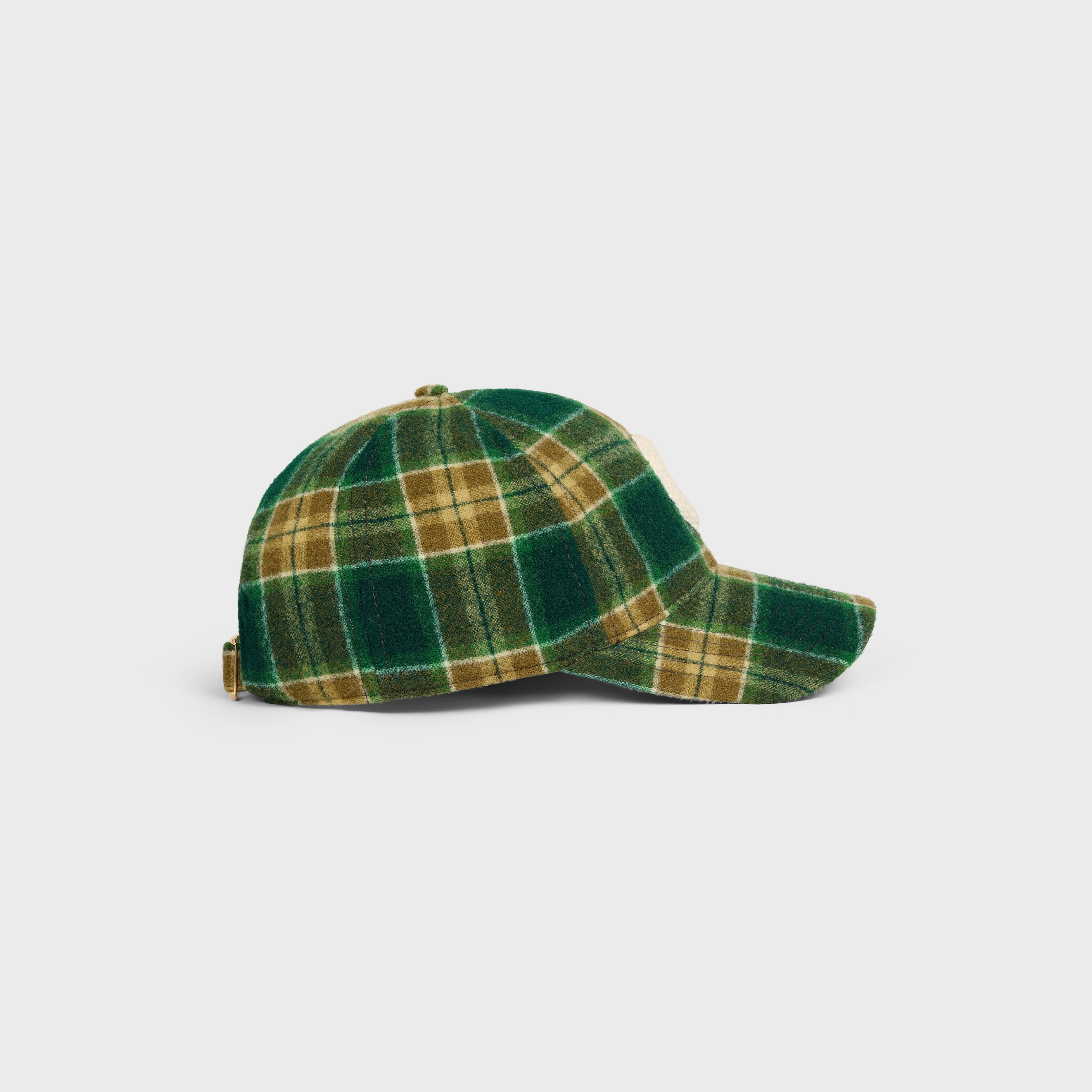 INITIAL SNAPBACK CAP IN CHECKED WOOL - 3