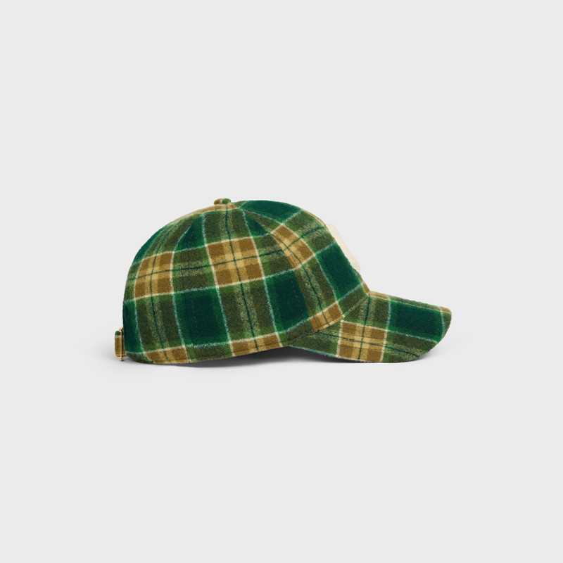 INITIAL SNAPBACK CAP IN CHECKED WOOL 3