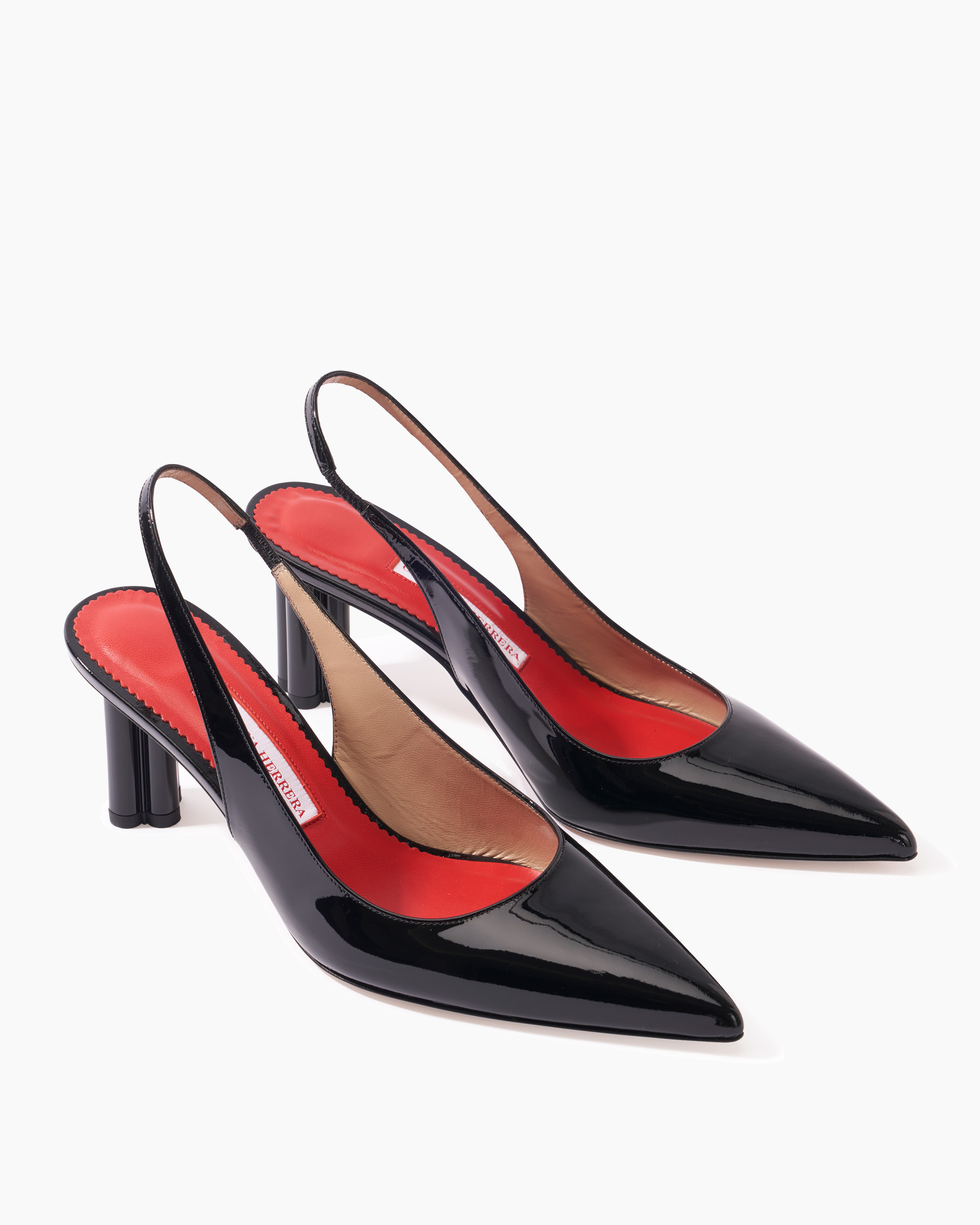 Cylinder-Heel Patent Leather Pumps - 2