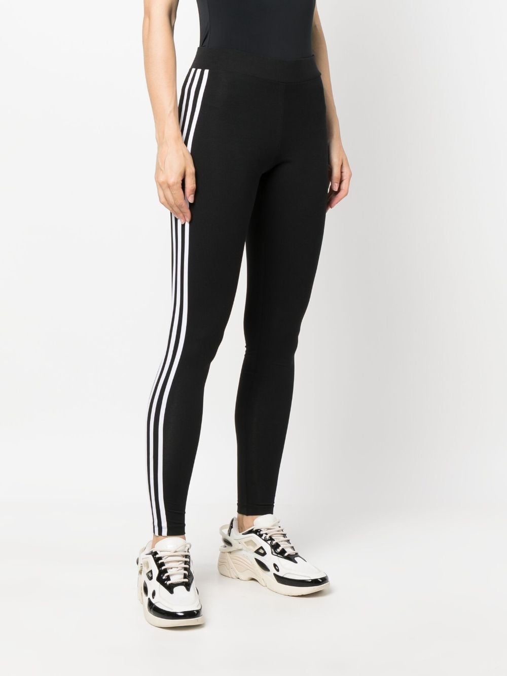 3-Stripes stretch-cotton leggings - 3