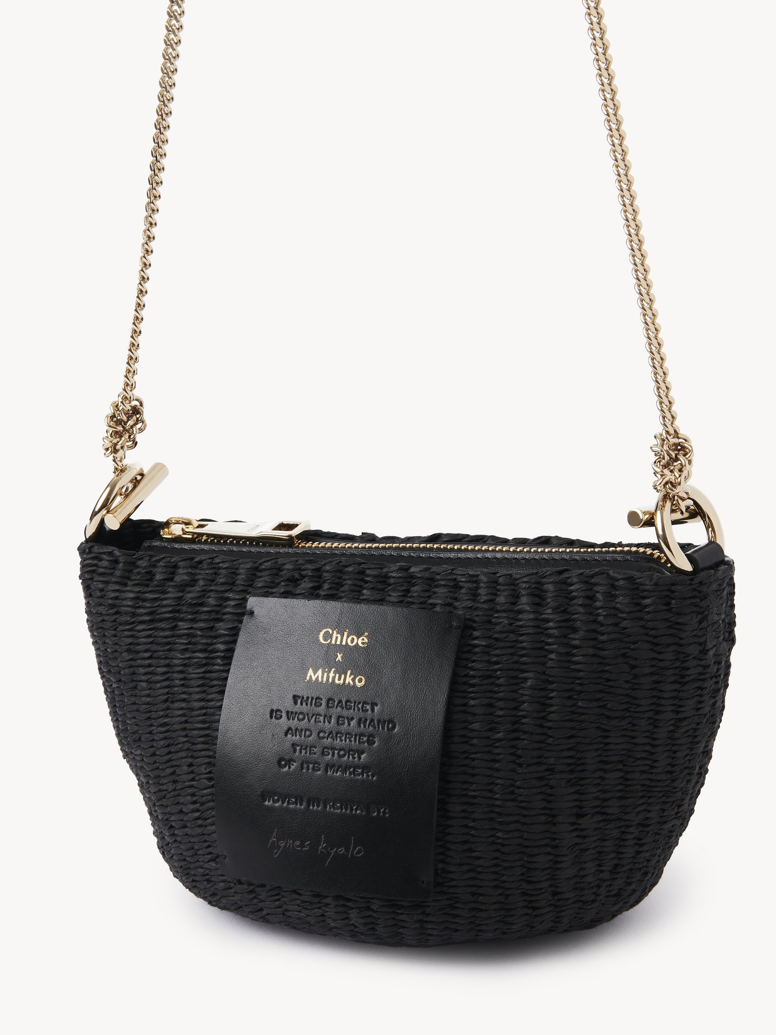 CHLOÉ ZIPPERED MINI BASKET WITH CHAIN - 3