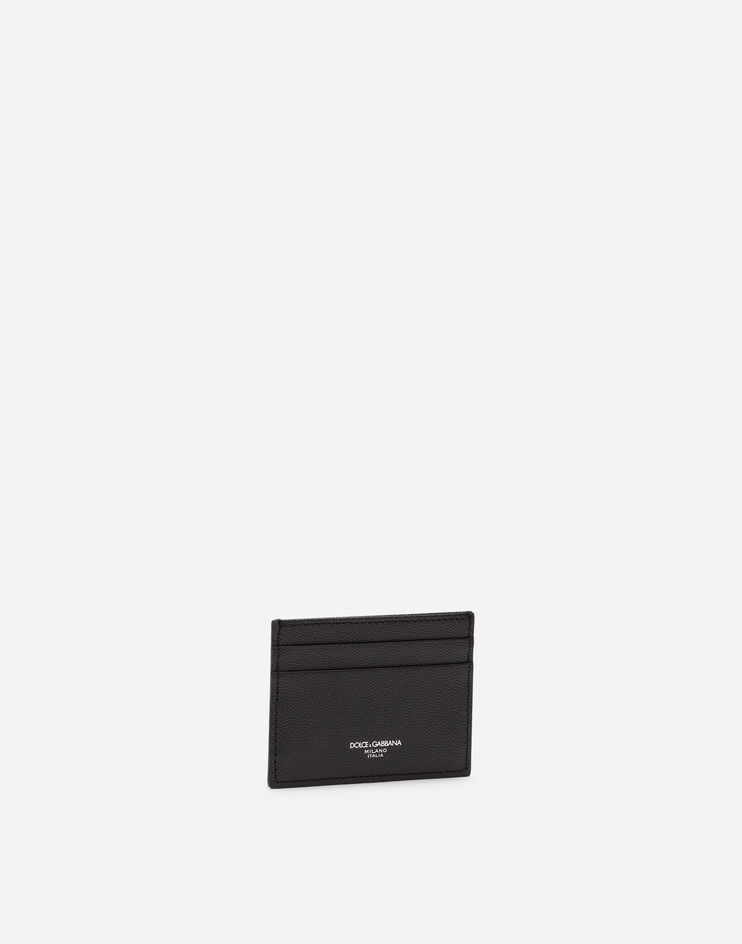 Calfskin credit card holder with logo - 2