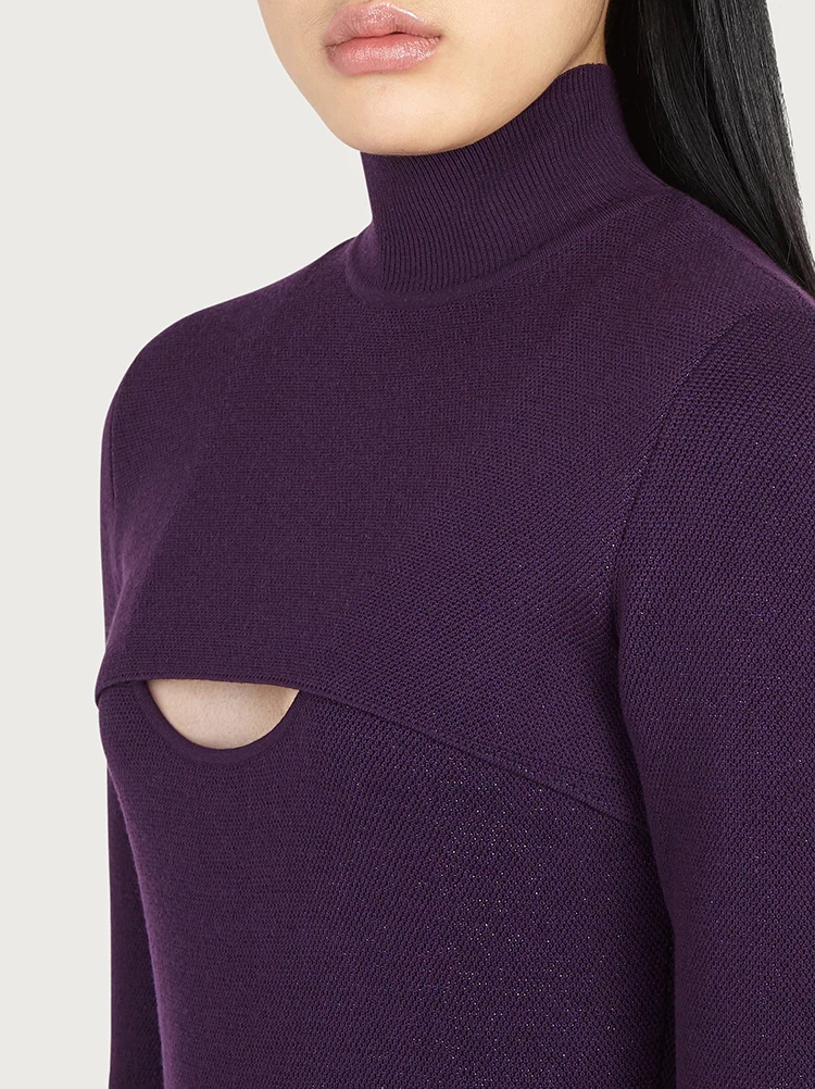 WOOL AND LUREX DRESS - 5