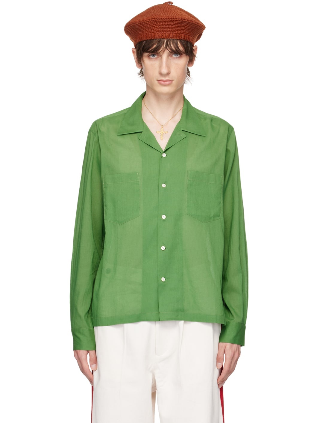 Green Boxy Shirt - 1