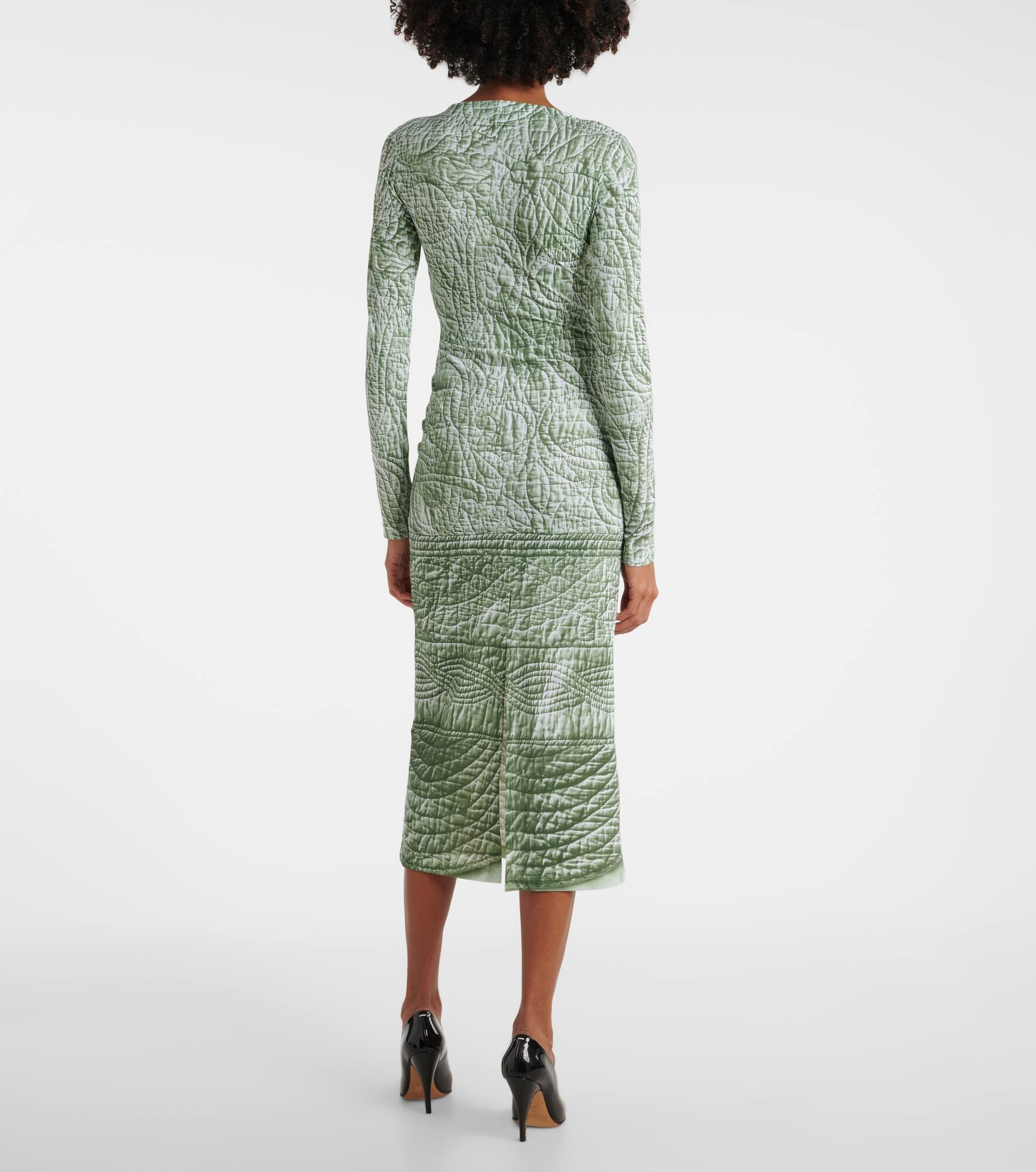 Printed jersey midi dress - 3