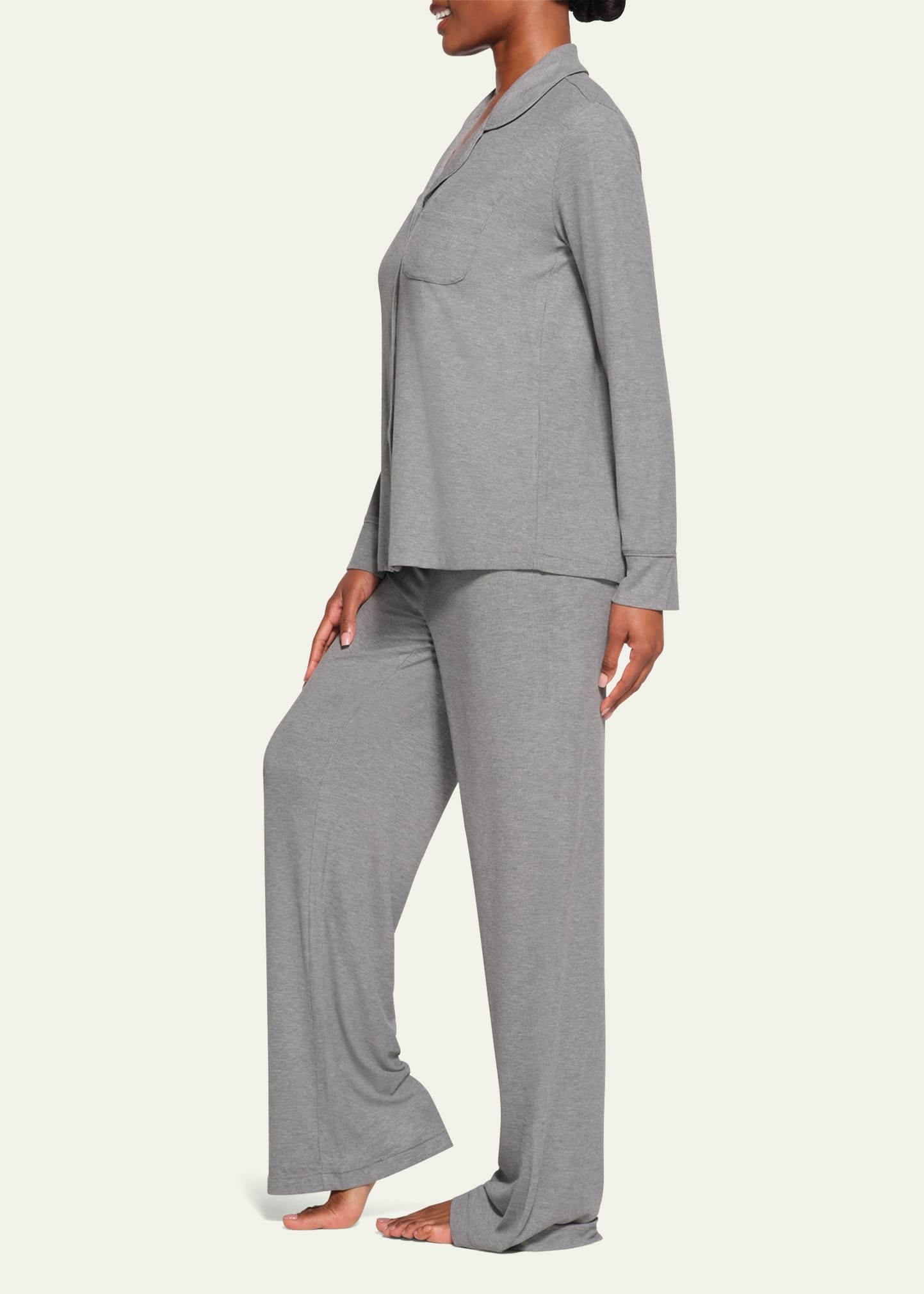 Soft Lounge Ribbed Sleep Set - 4