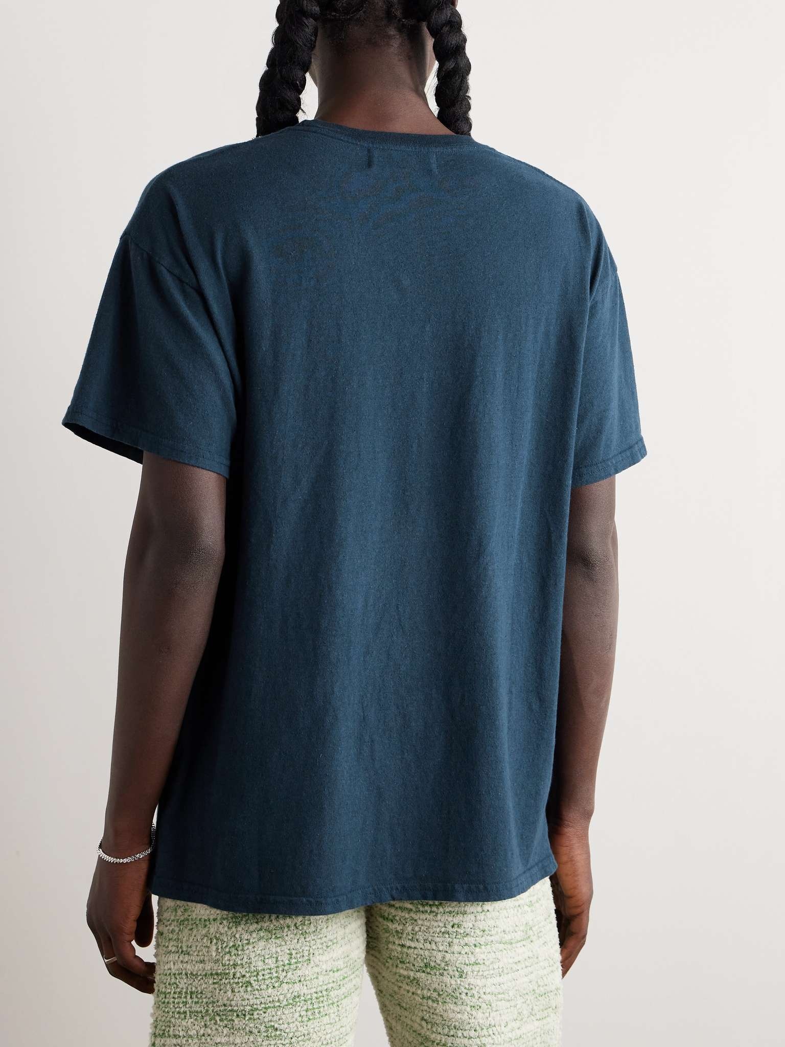 Printed Cotton and Linen-Blend Jersey T-Shirt - 3