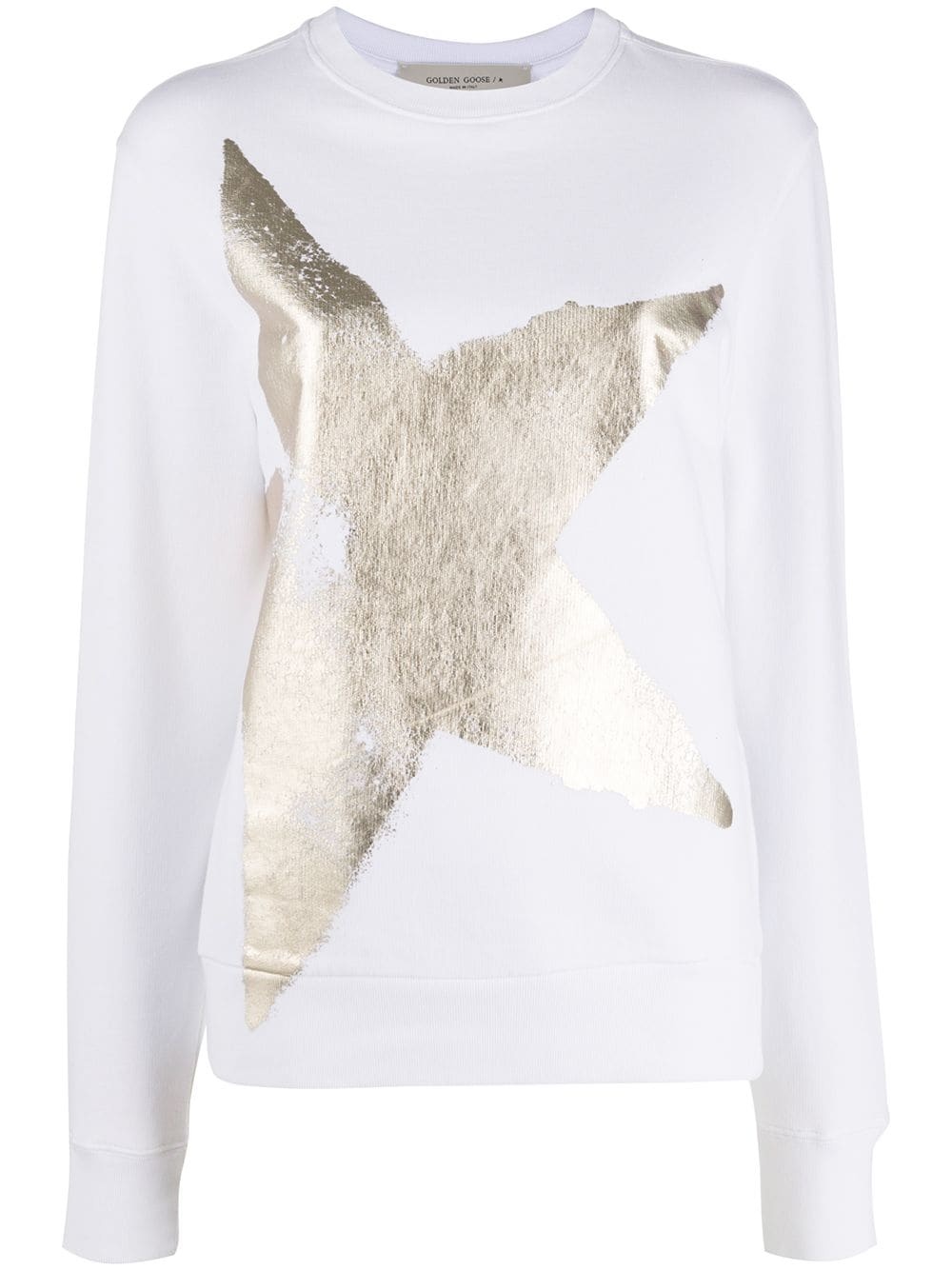 metallic star-print sweatshirt - 1