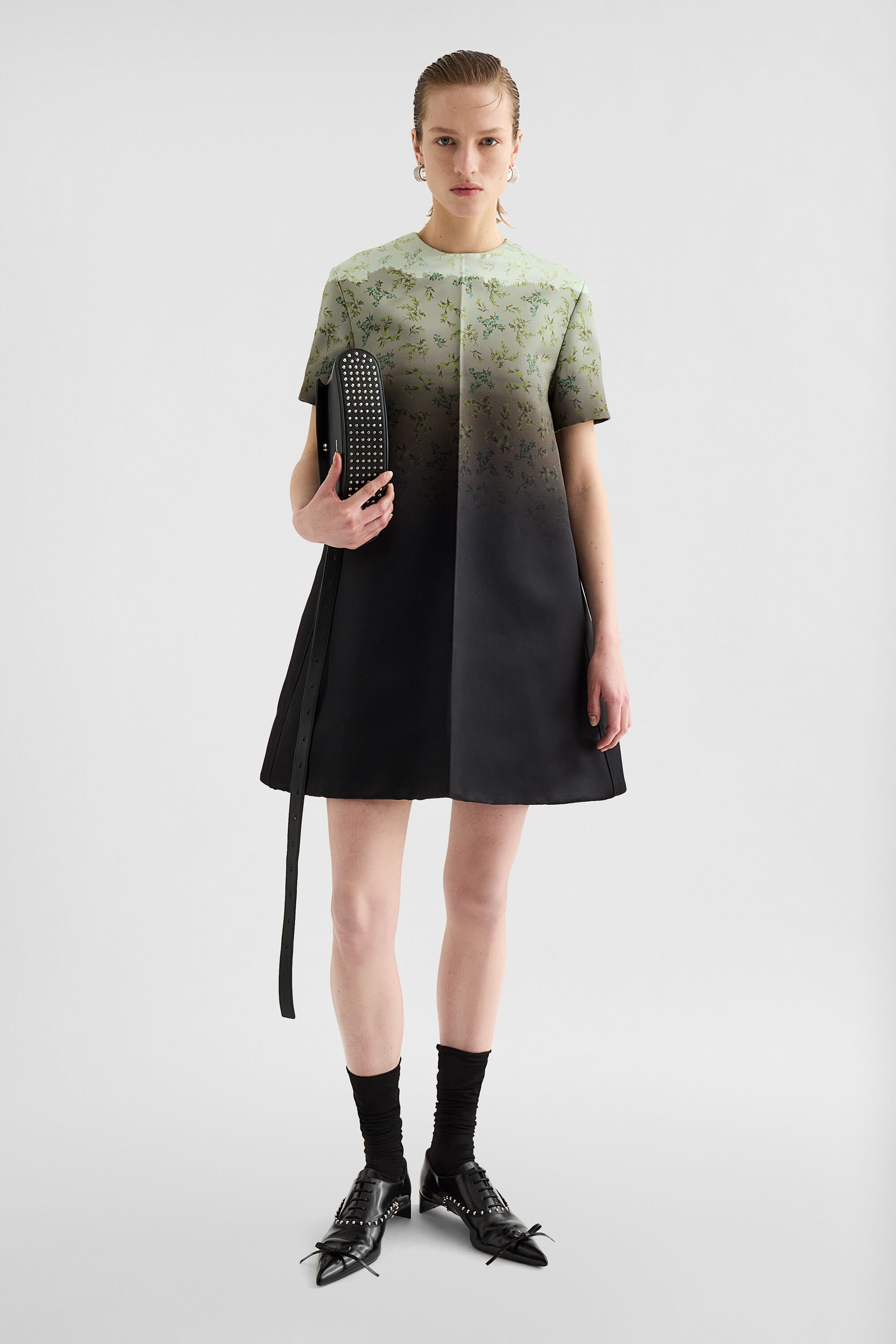 Silk Printed Mini Dress - 3